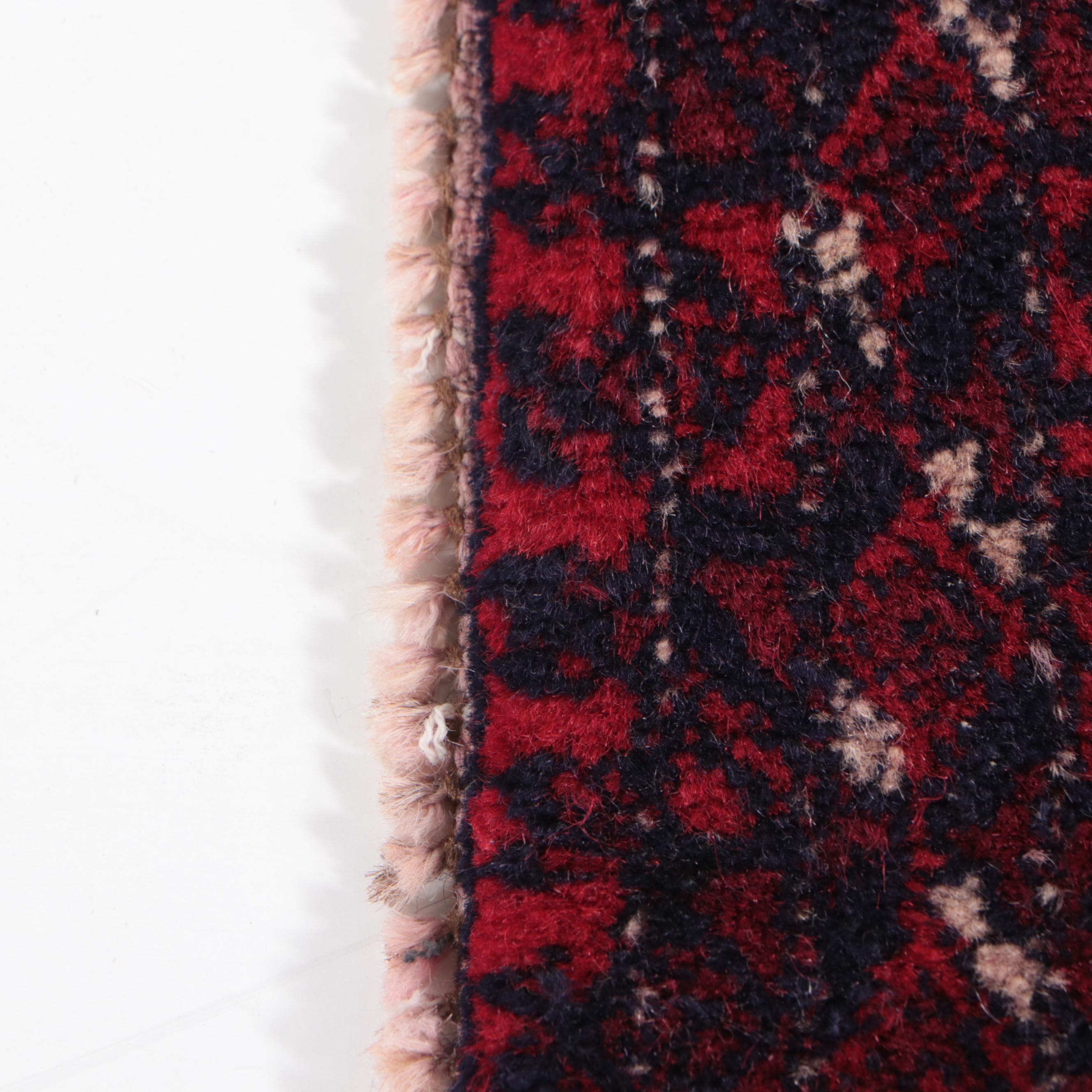 1'5 x 2'8 Hand-Knotted Afghan Baluch Bokhara Accent Rug