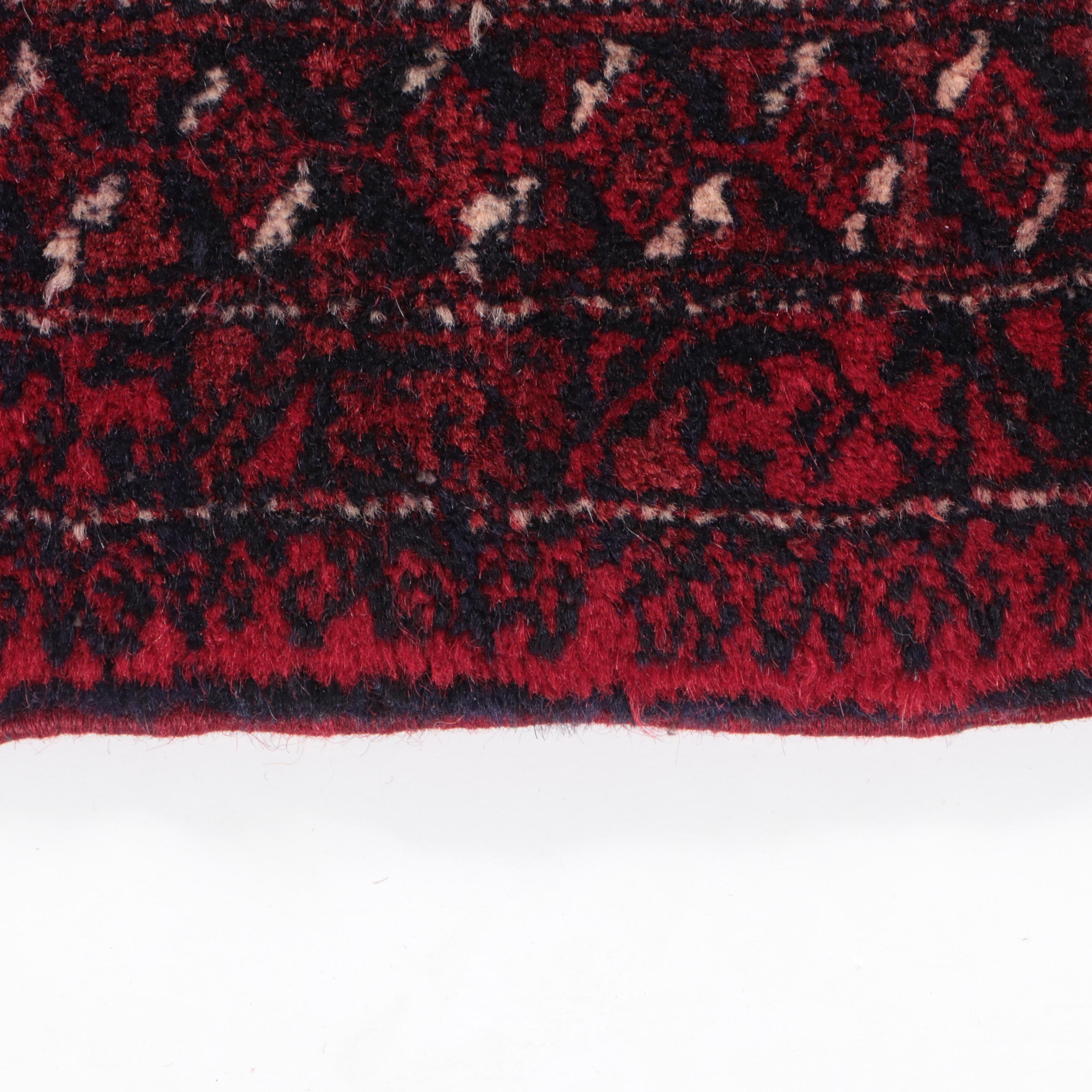 1'5 x 2'8 Hand-Knotted Afghan Baluch Bokhara Accent Rug