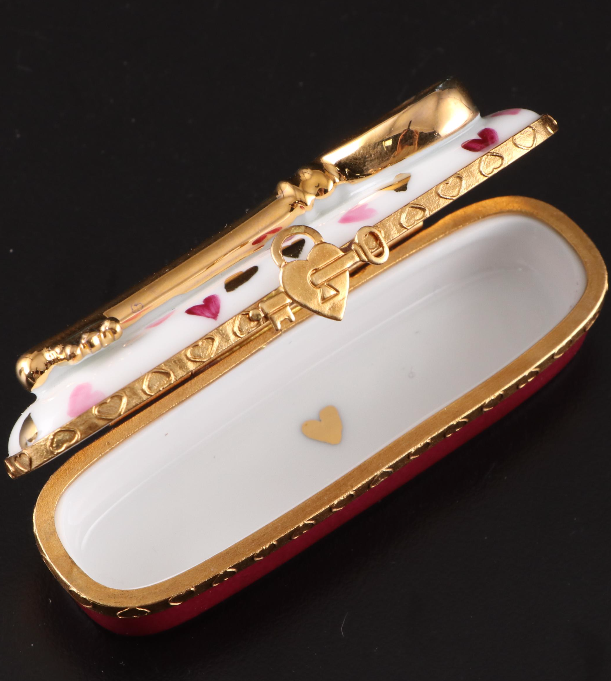 Parisian Musical Limoges Box with Other Limoges Boxes and Reutter Flowers