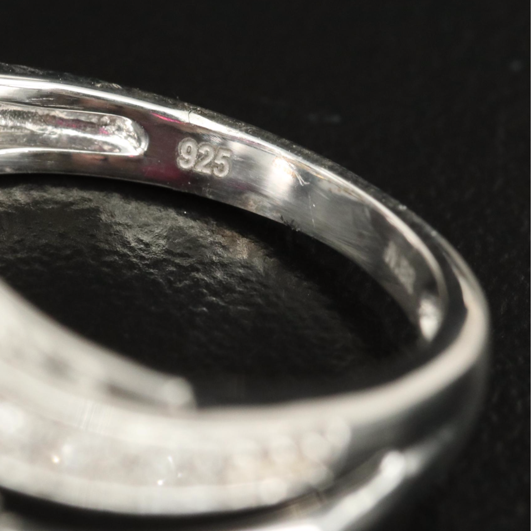 Sterling Garnet and White Sapphire Toi-et-Moi Ring