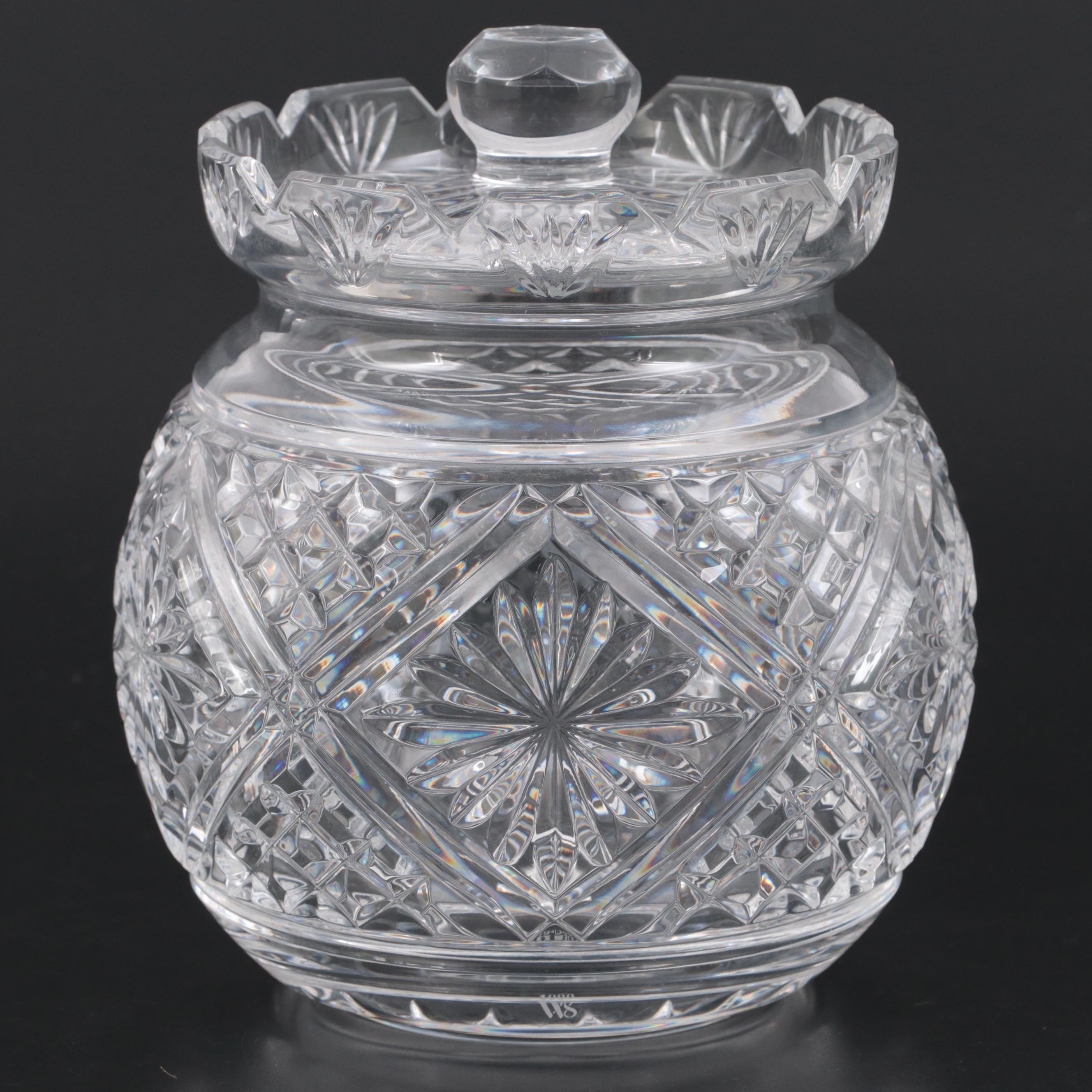 Waterford "Samuel Miller" Biscuit Barrel with Crystal Pedestal Bowl