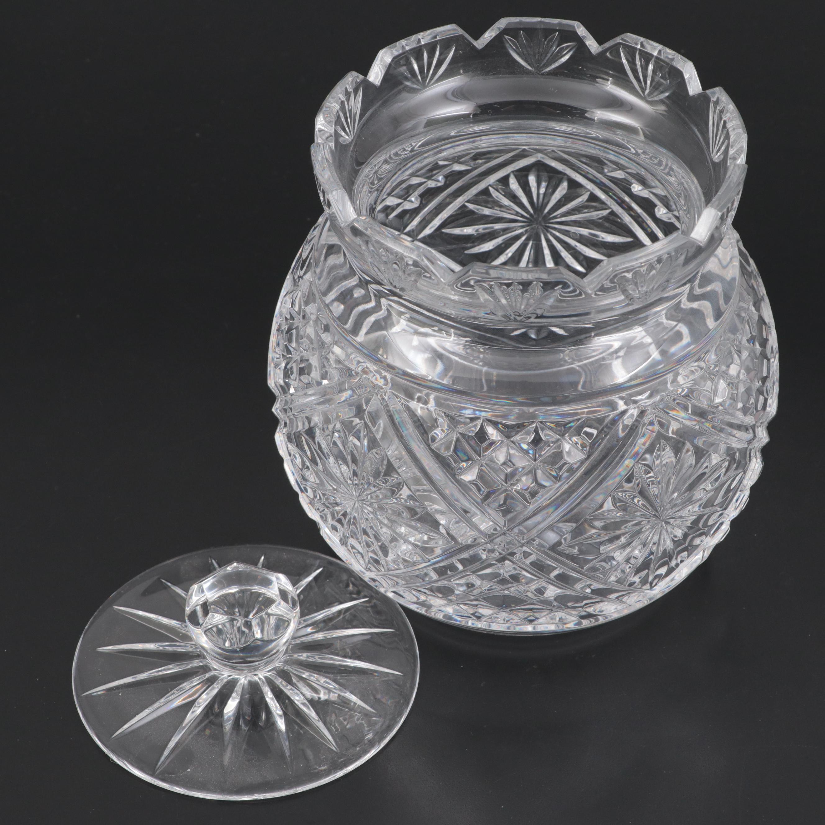Waterford "Samuel Miller" Biscuit Barrel with Crystal Pedestal Bowl
