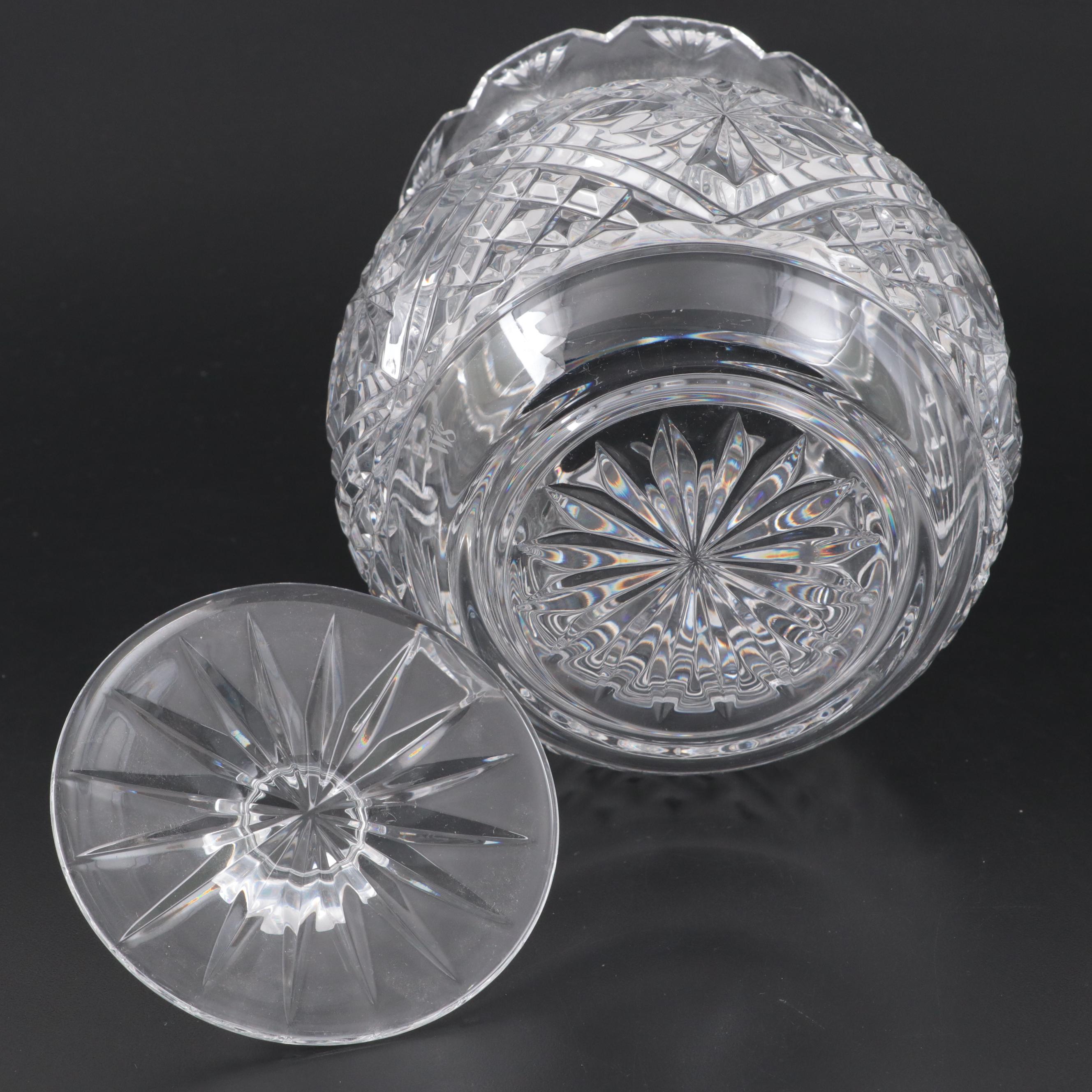 Waterford "Samuel Miller" Biscuit Barrel with Crystal Pedestal Bowl