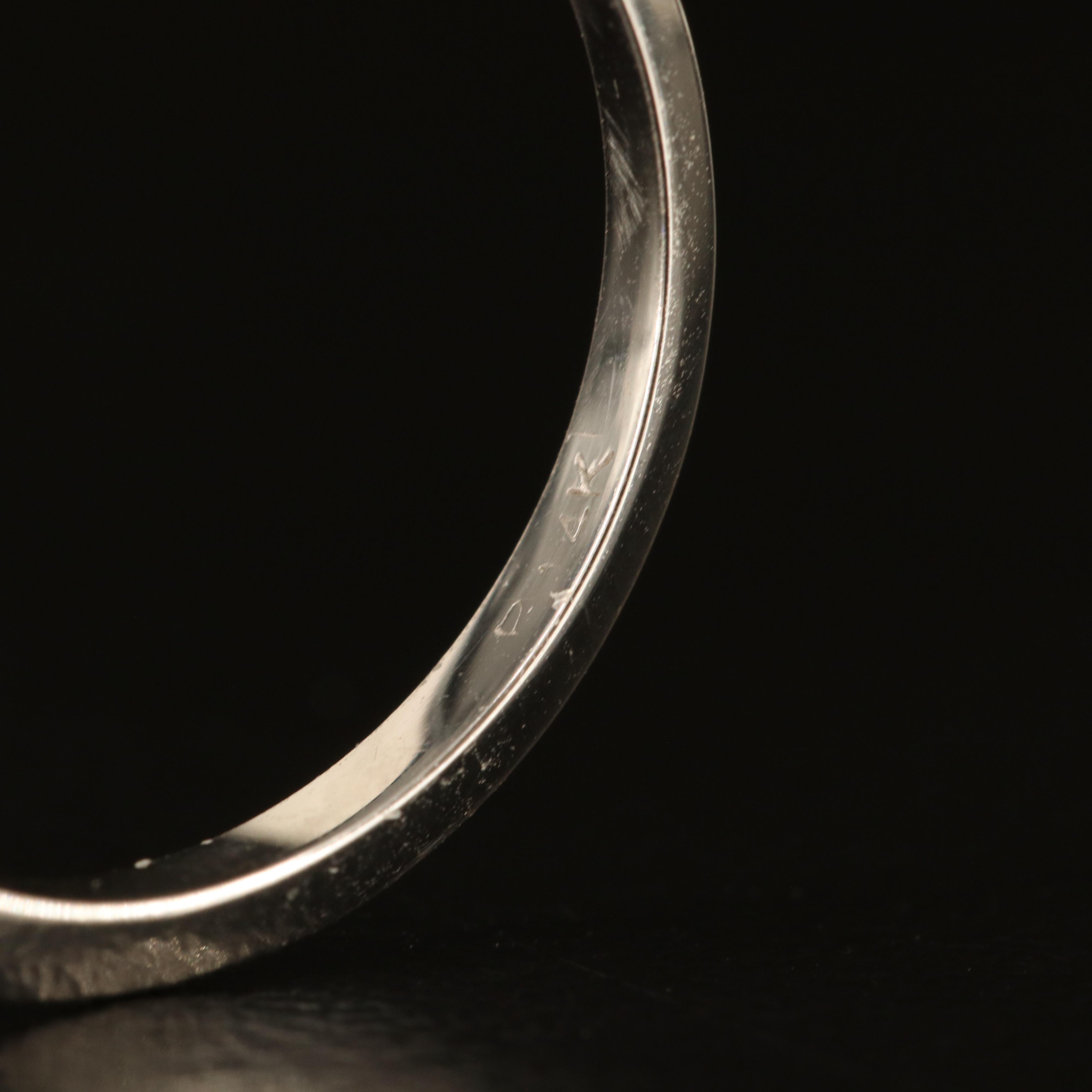 14K 2.38 CT Fancy Dark Green Diamond Solitaire Ring with Knife-Edge Shoulders