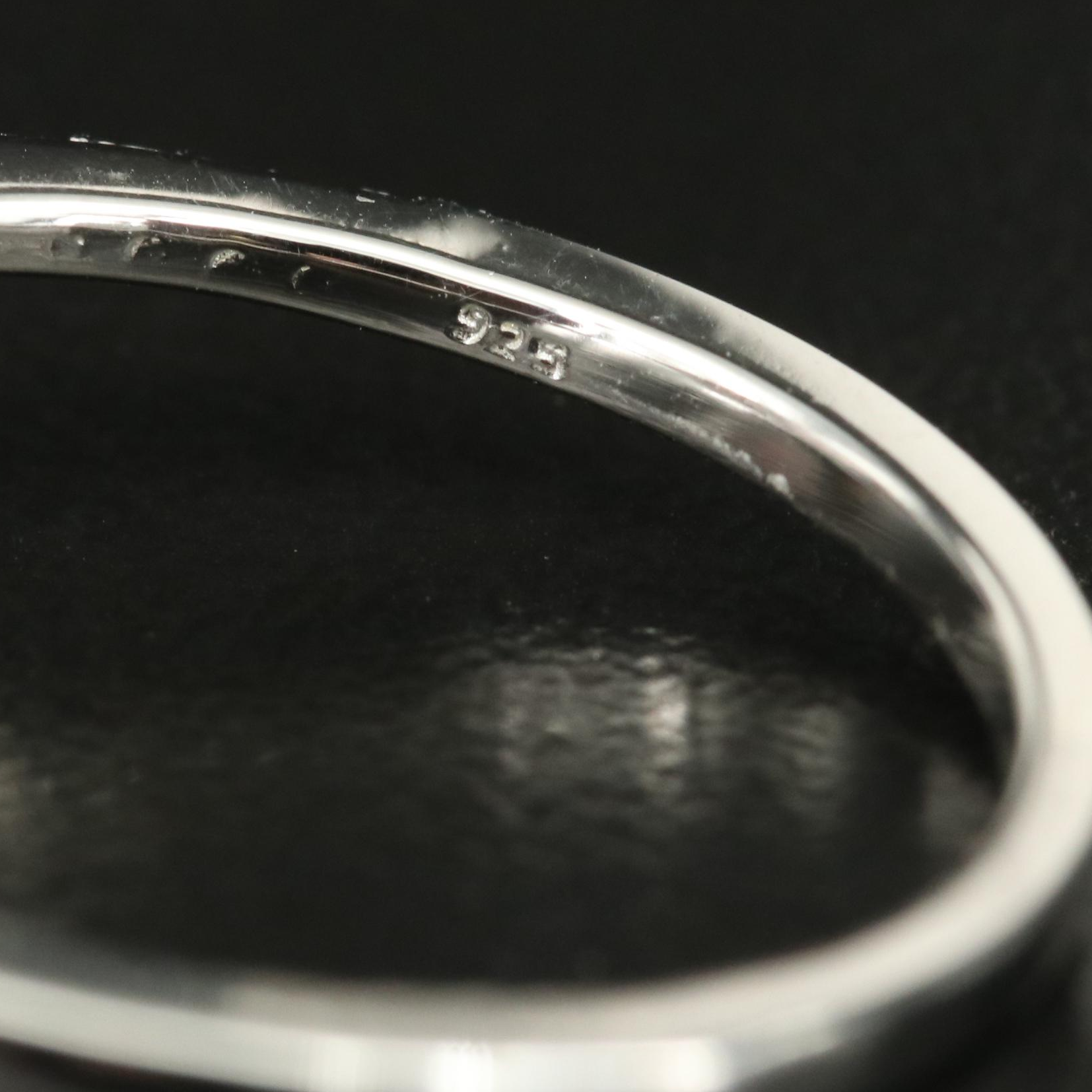 Sterling Opal and Cubic Zirconia Ring