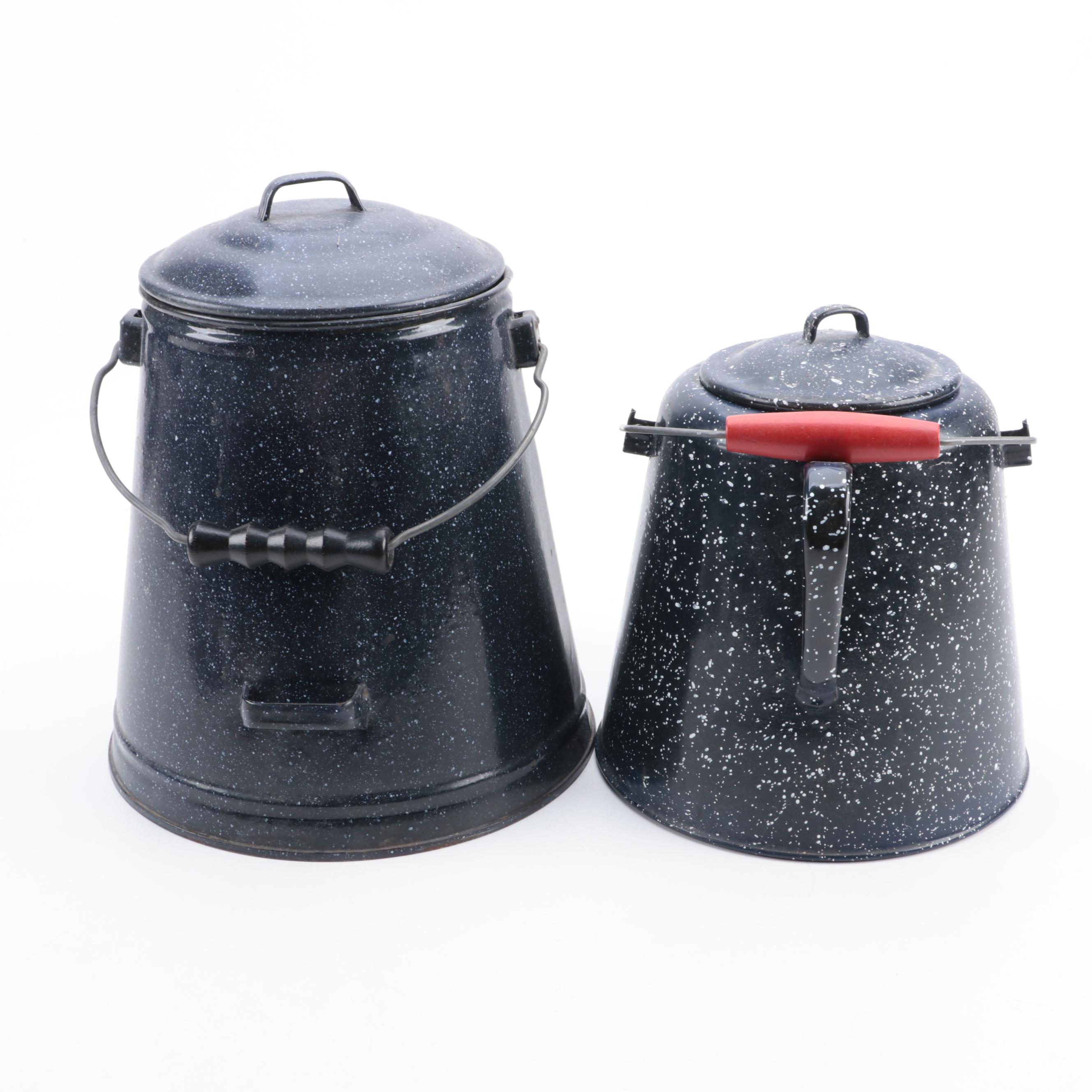 Enamel Spatterware Coffee Pots