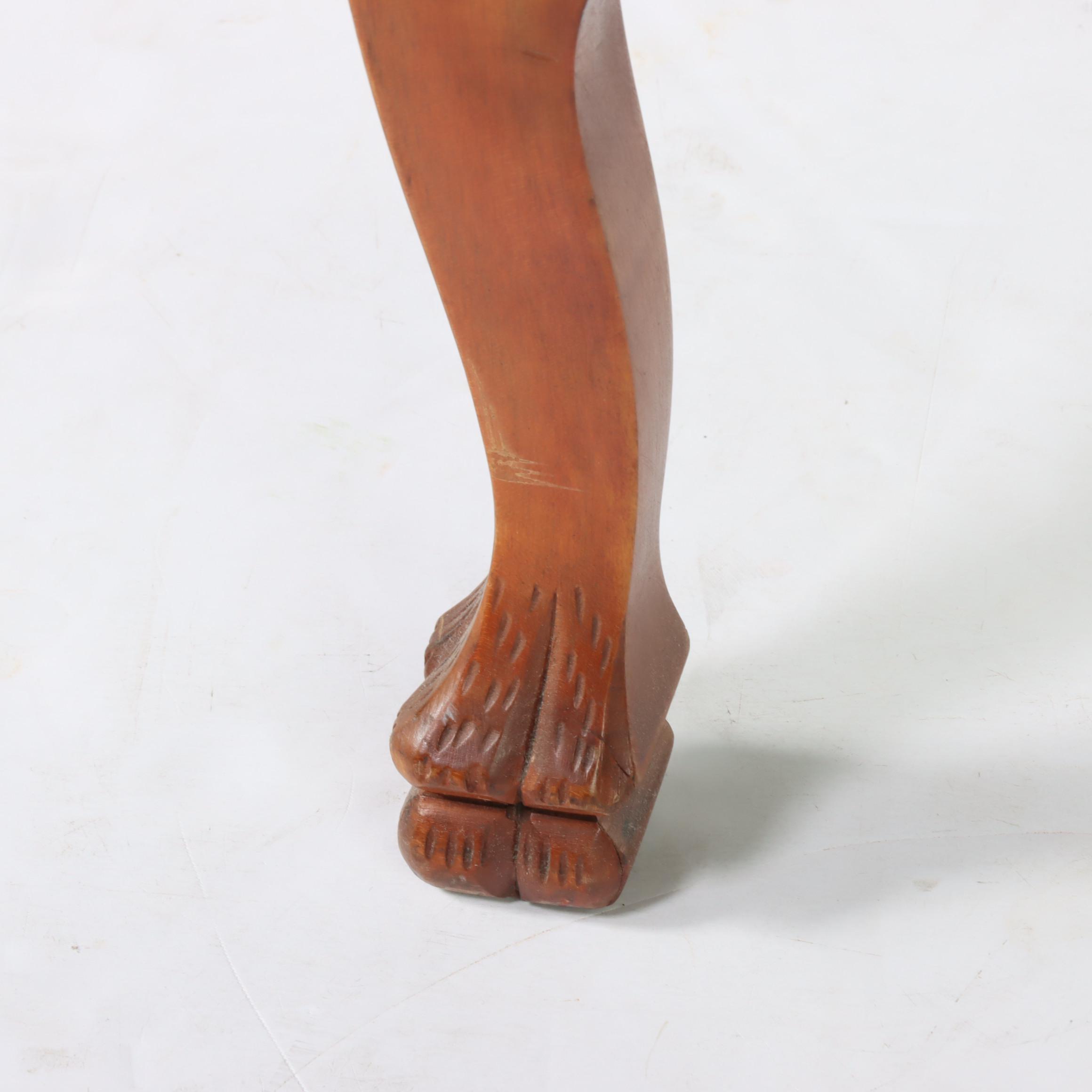 Victorian Renaissance Revival Hardwood and Upholstered Armchair, Circa 1900