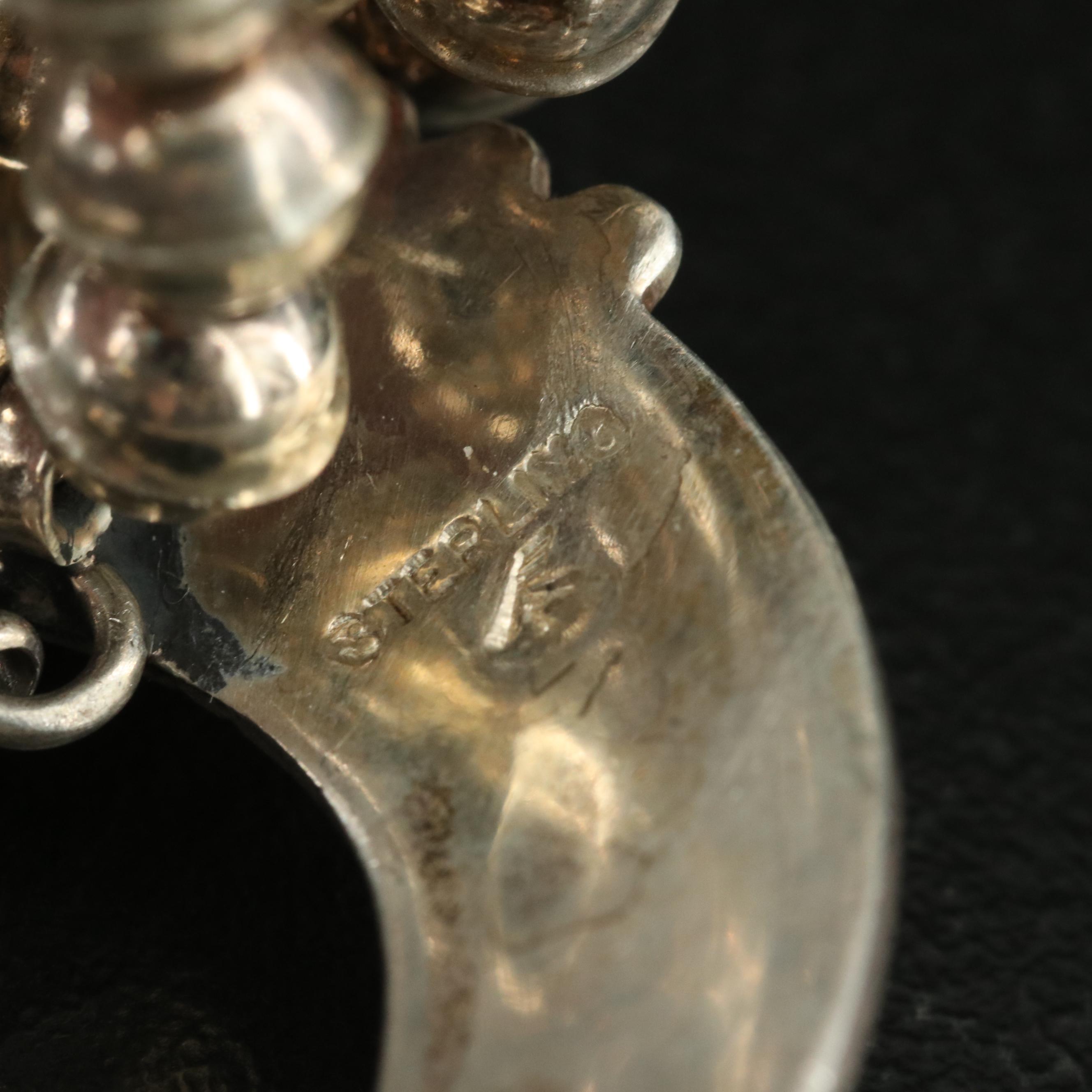 Southwestern Sterling Turquoise Naja Necklace