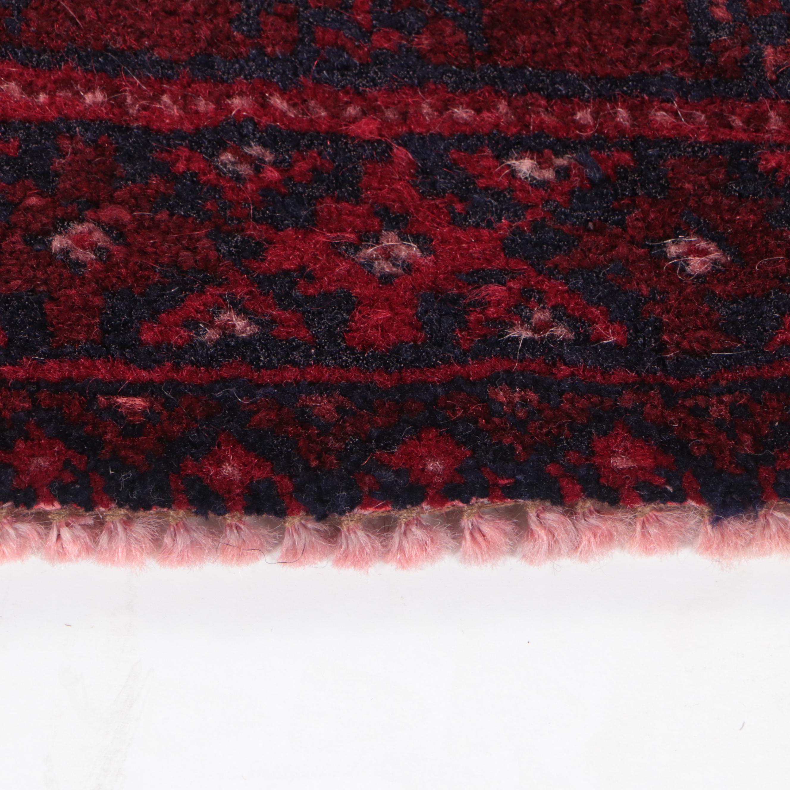 1'10 x 2'7 Hand-Knotted Afghan Baluch Accent Rug