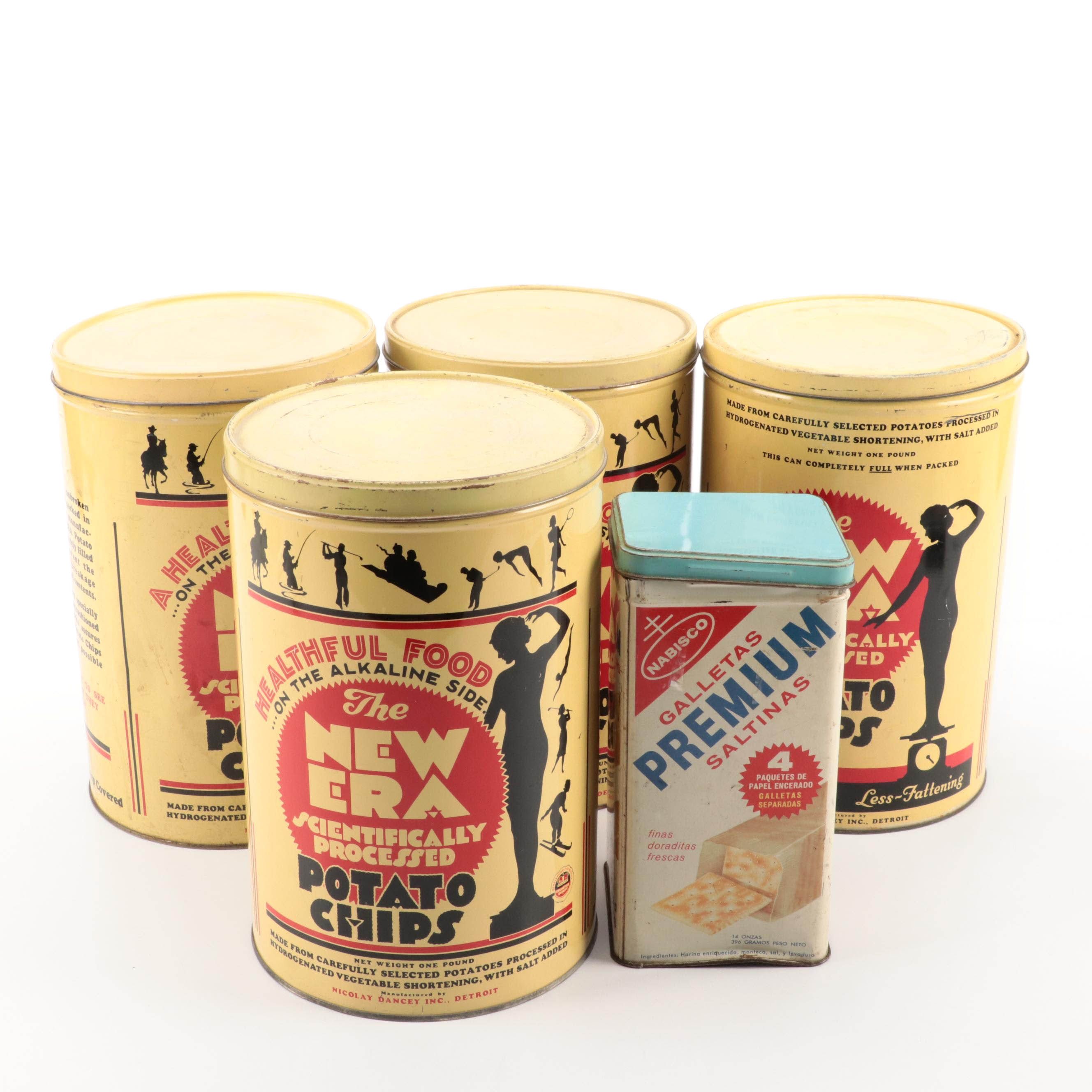 New Era Potato Chips Containers with Saltine Crackers Container