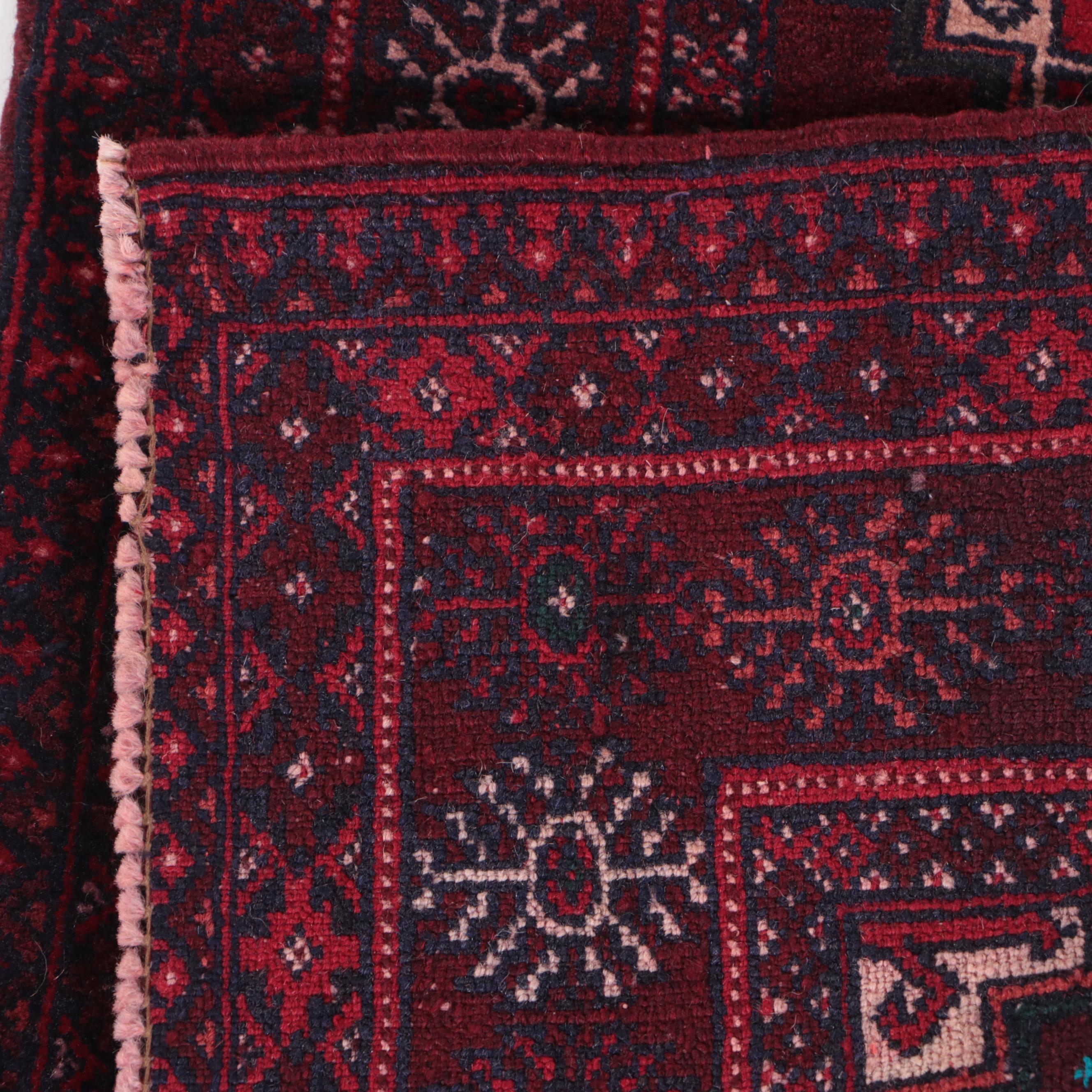 1'10 x 2'7 Hand-Knotted Afghan Baluch Accent Rug