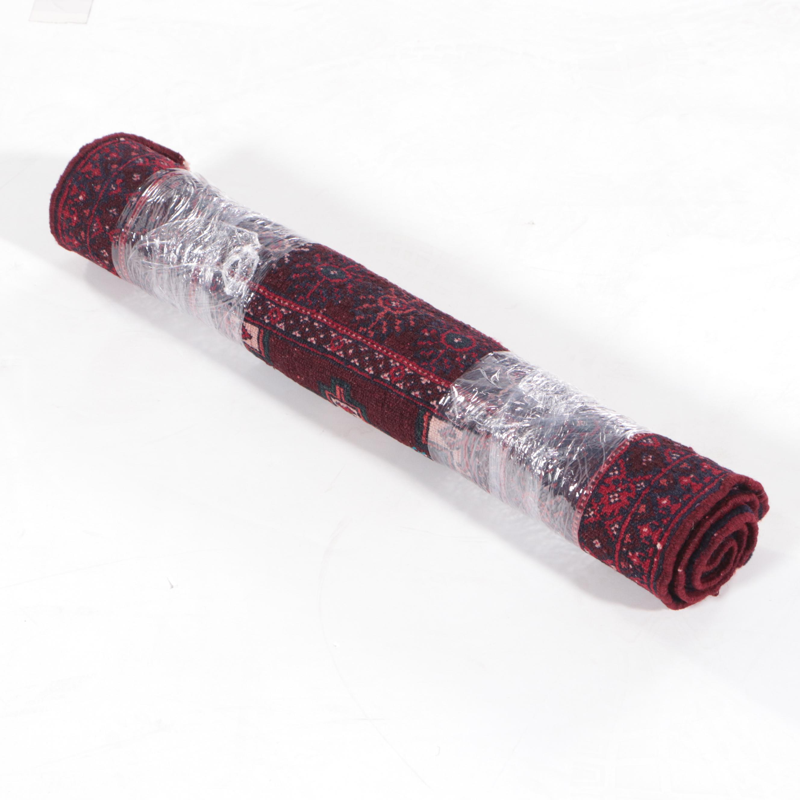 1'10 x 2'7 Hand-Knotted Afghan Baluch Accent Rug