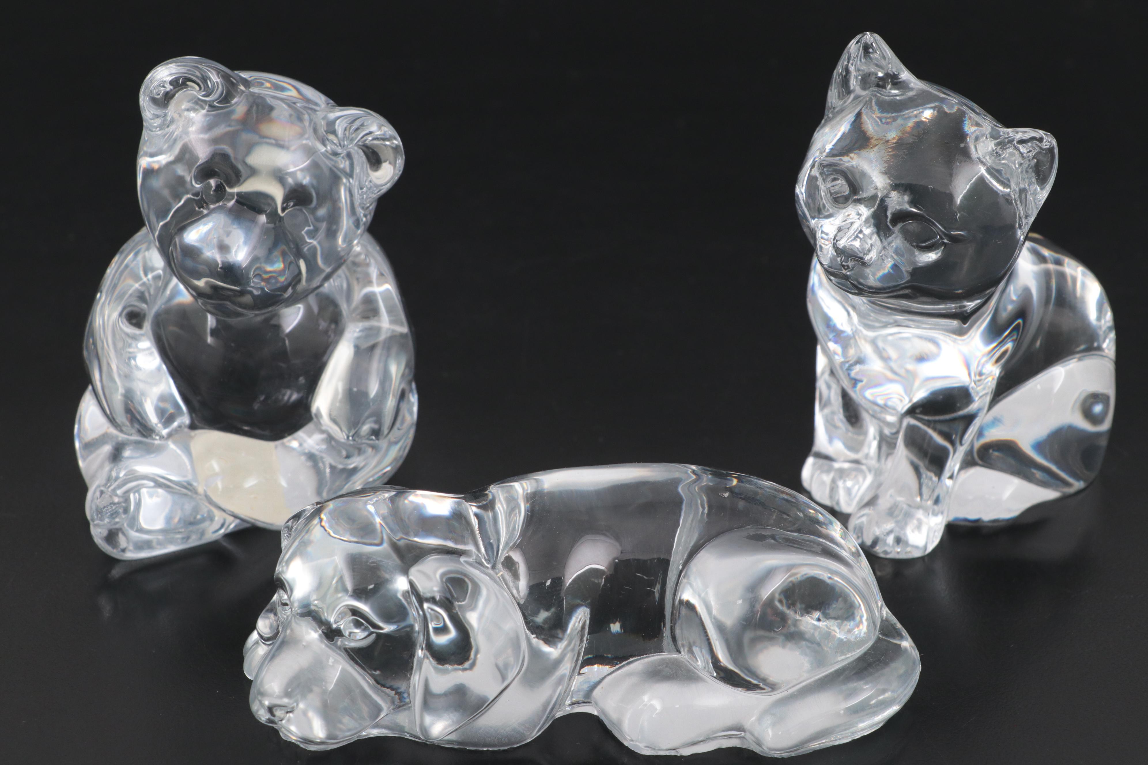 Princess House Crystal Paperweights with More Crystal Figurines