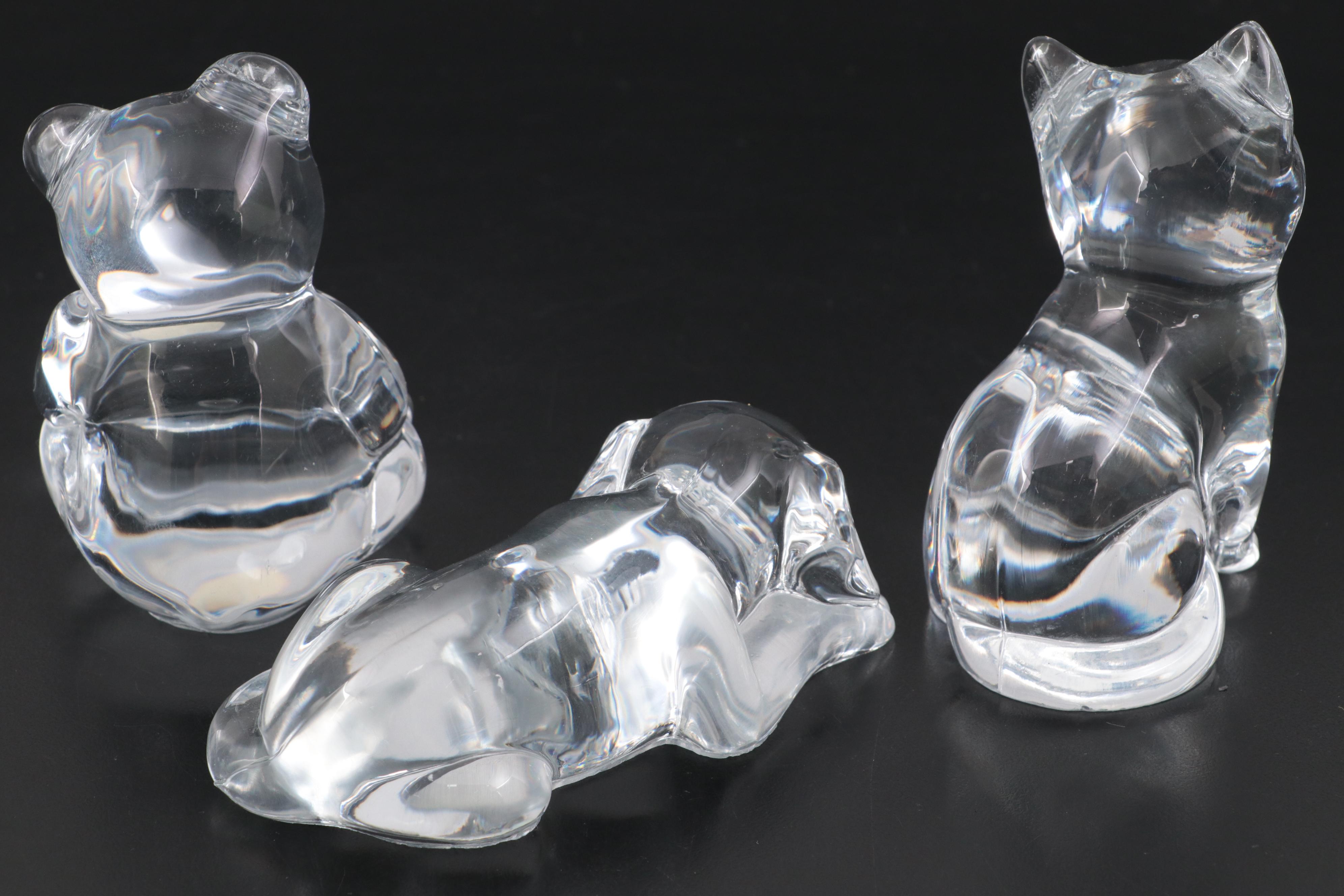 Princess House Crystal Paperweights with More Crystal Figurines