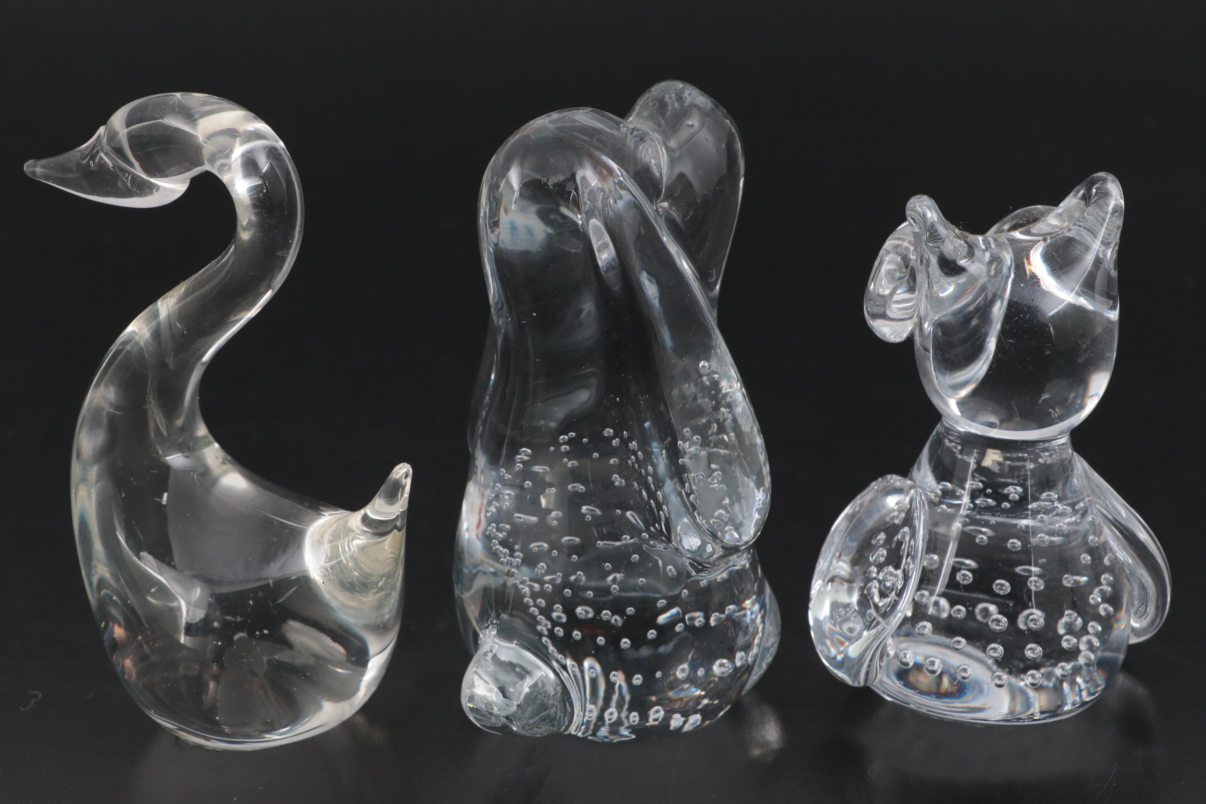 Princess House Crystal Paperweights with More Crystal Figurines