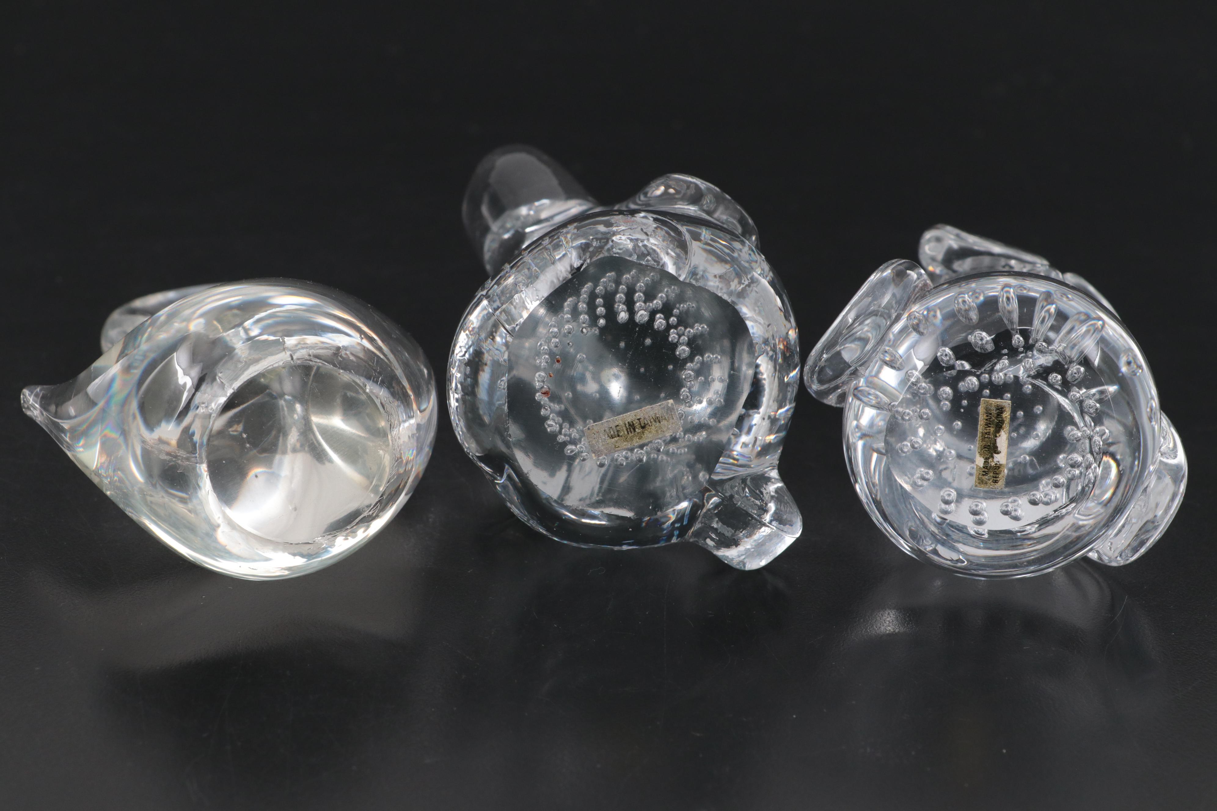 Princess House Crystal Paperweights with More Crystal Figurines