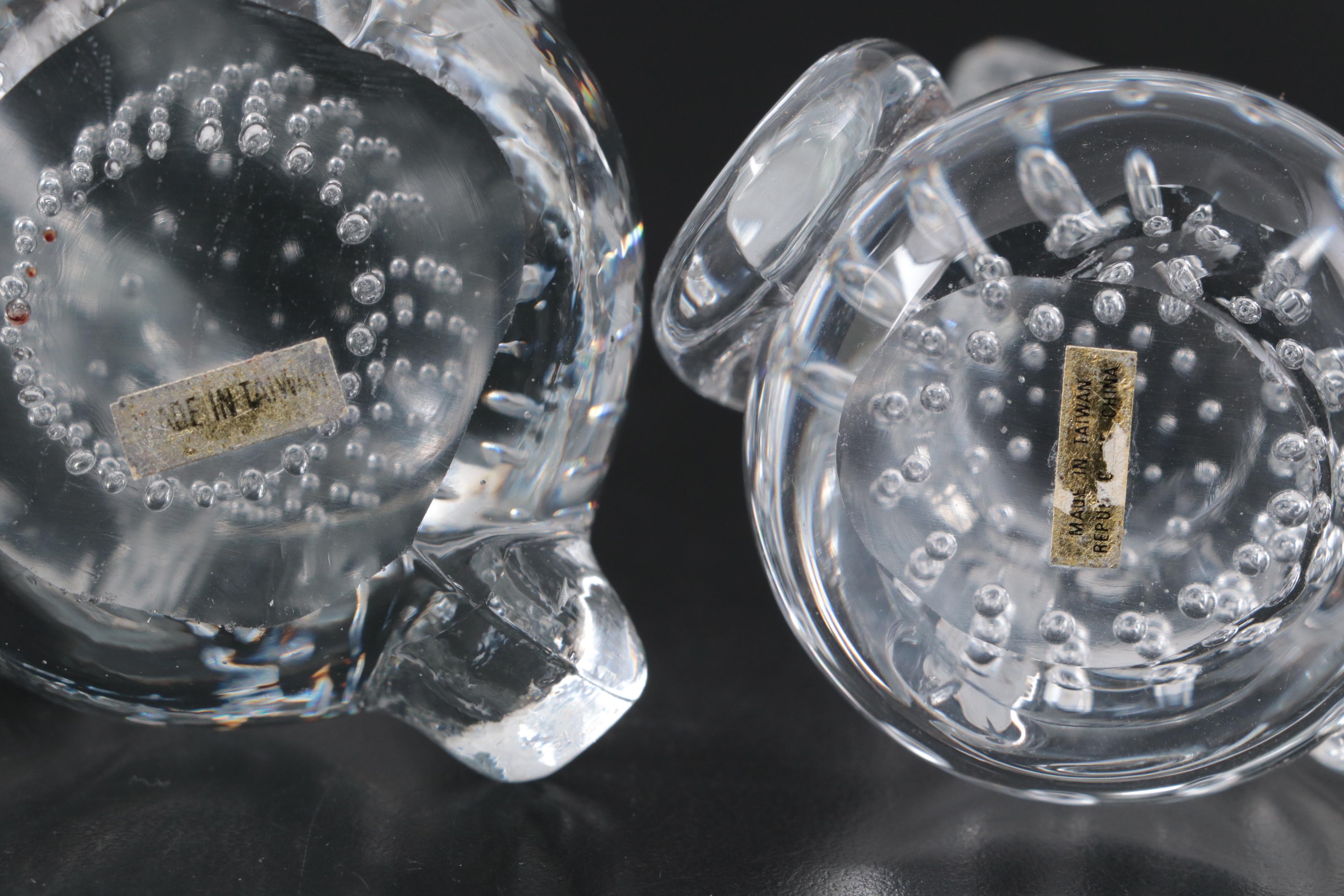 Princess House Crystal Paperweights with More Crystal Figurines