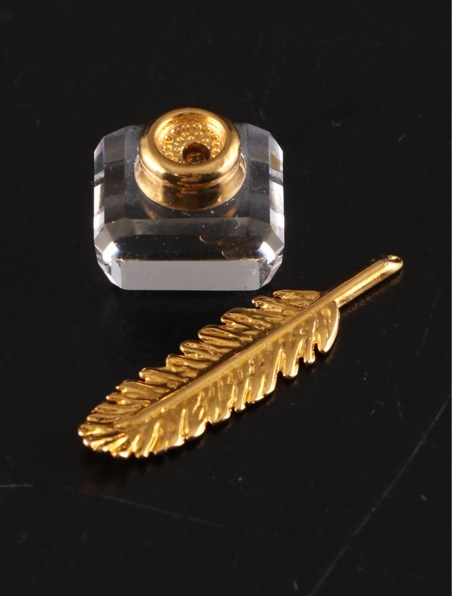 Crystal Figurines and Silver Plate Trinket Box