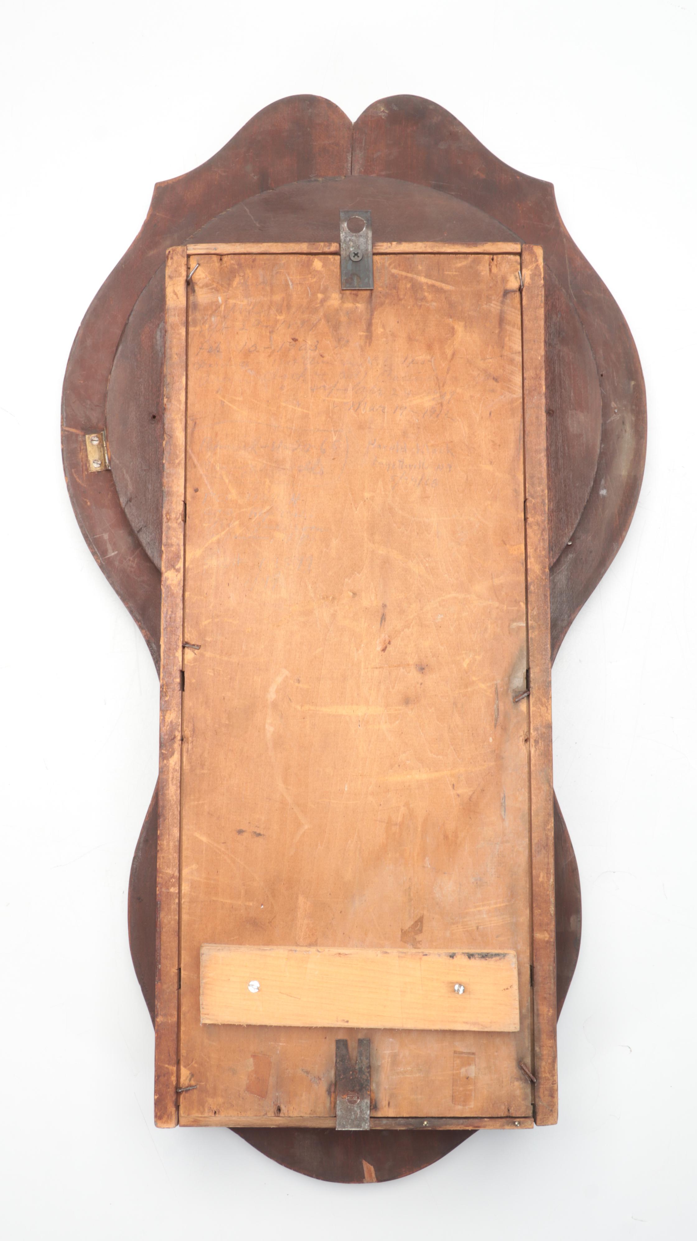 Ithaca Calendar Clock Co. No. 4 Rosewood Veneer Wall Clock, Late 19th C.