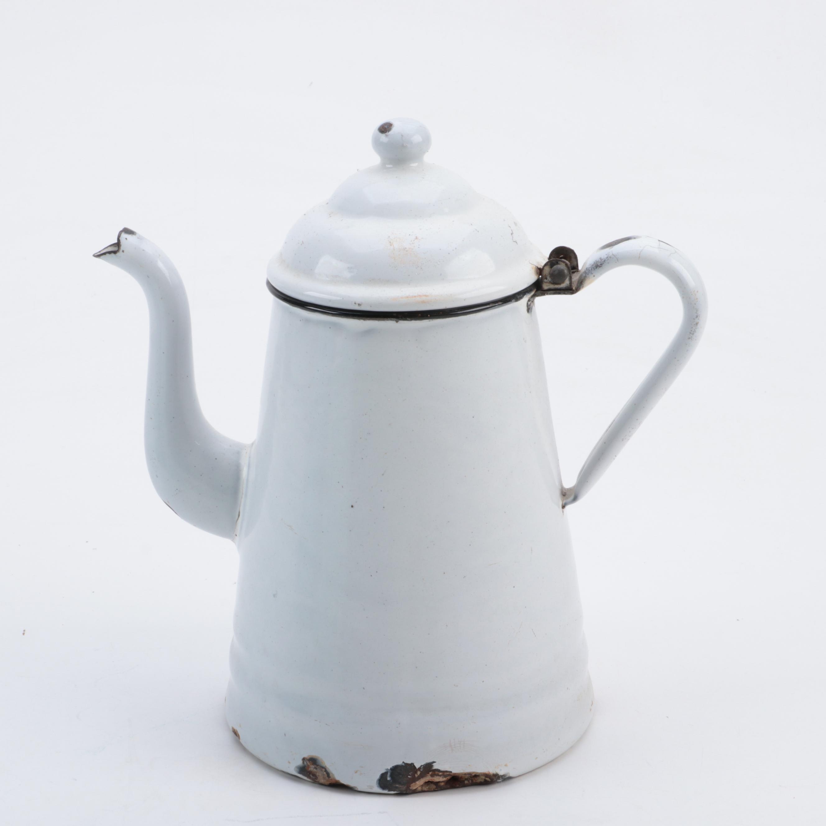 Enamel Spatterware and Other Coffee Pots