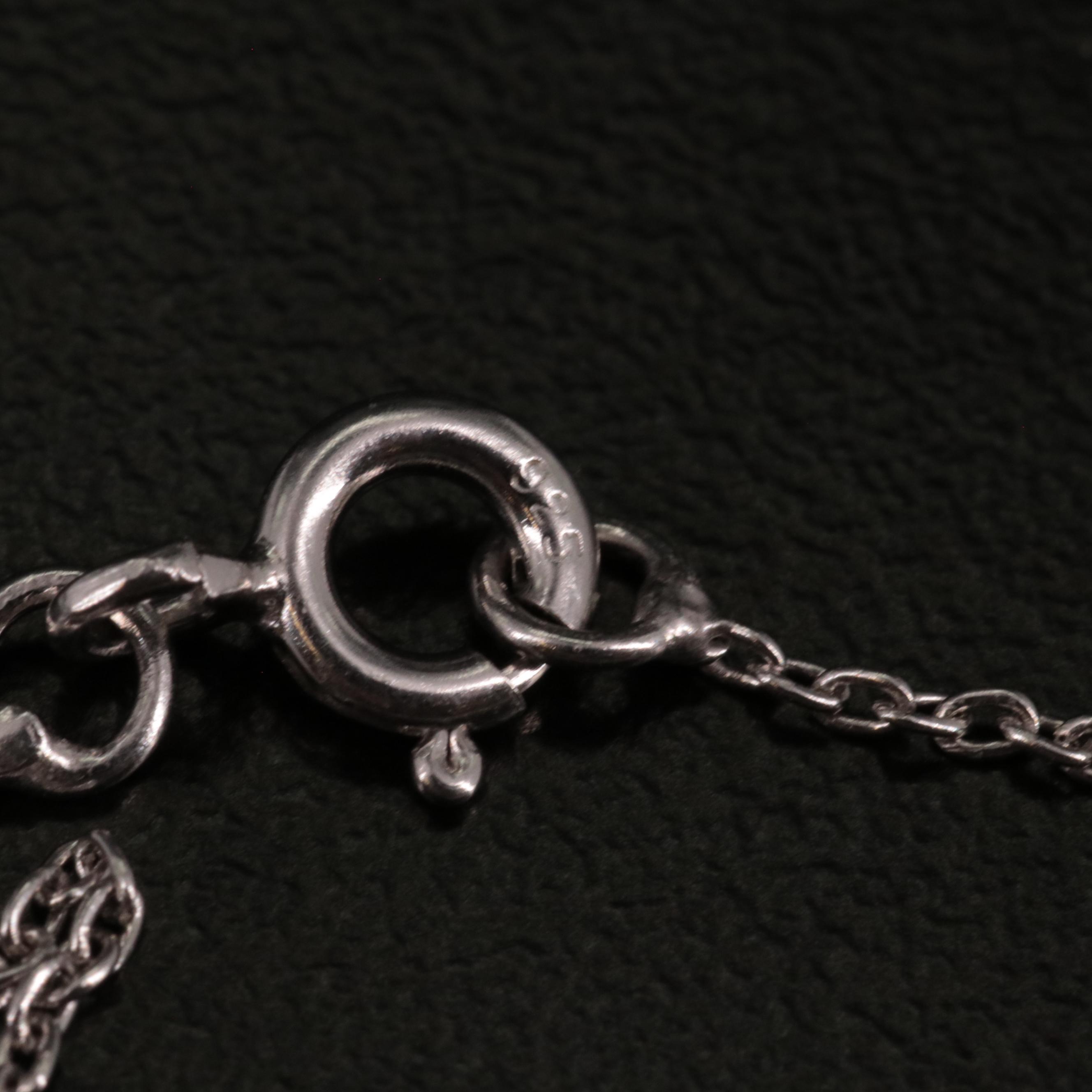 Sterling Square Jasper Pendant Necklace