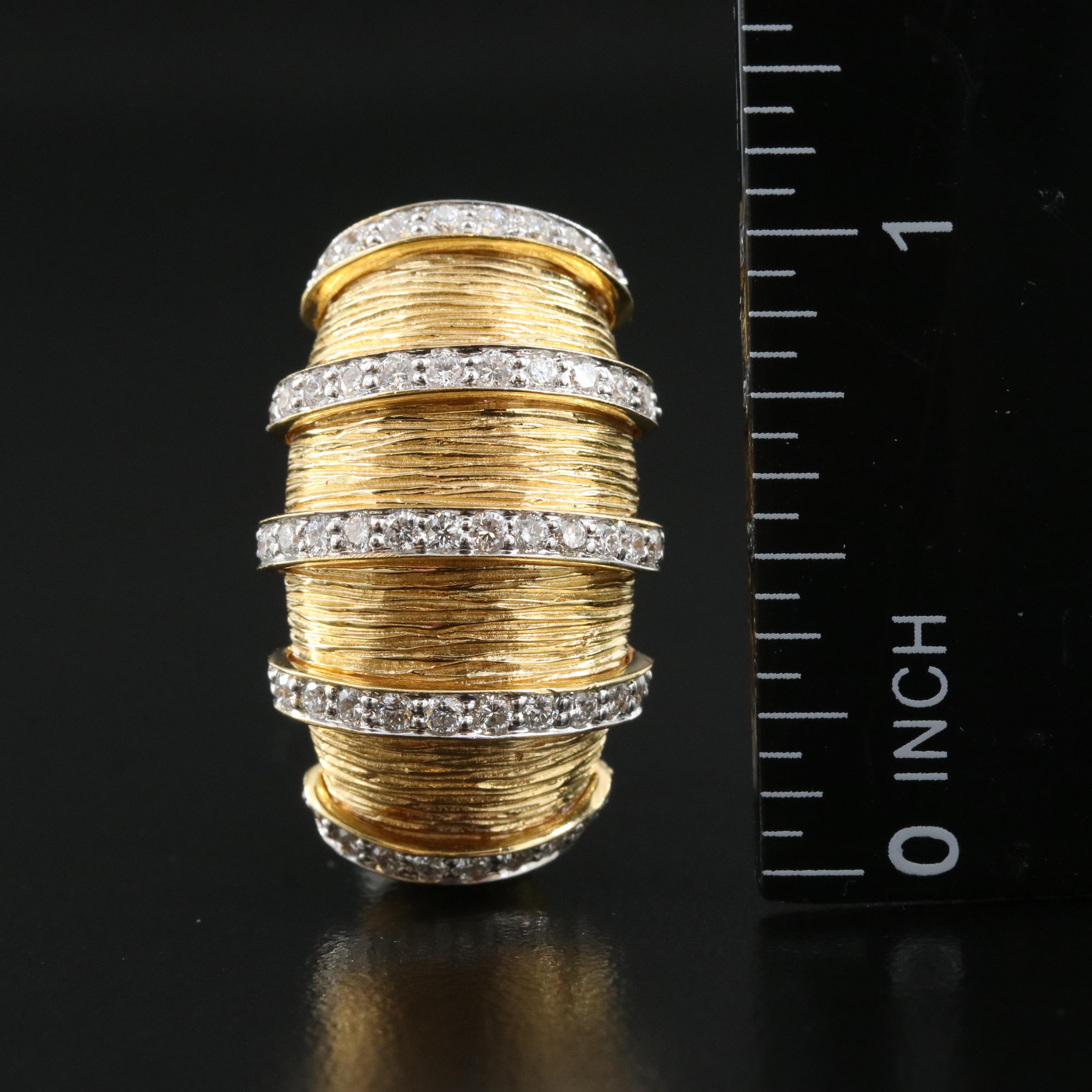 18K 1.98 CTW Diamond J Hoop Earrings