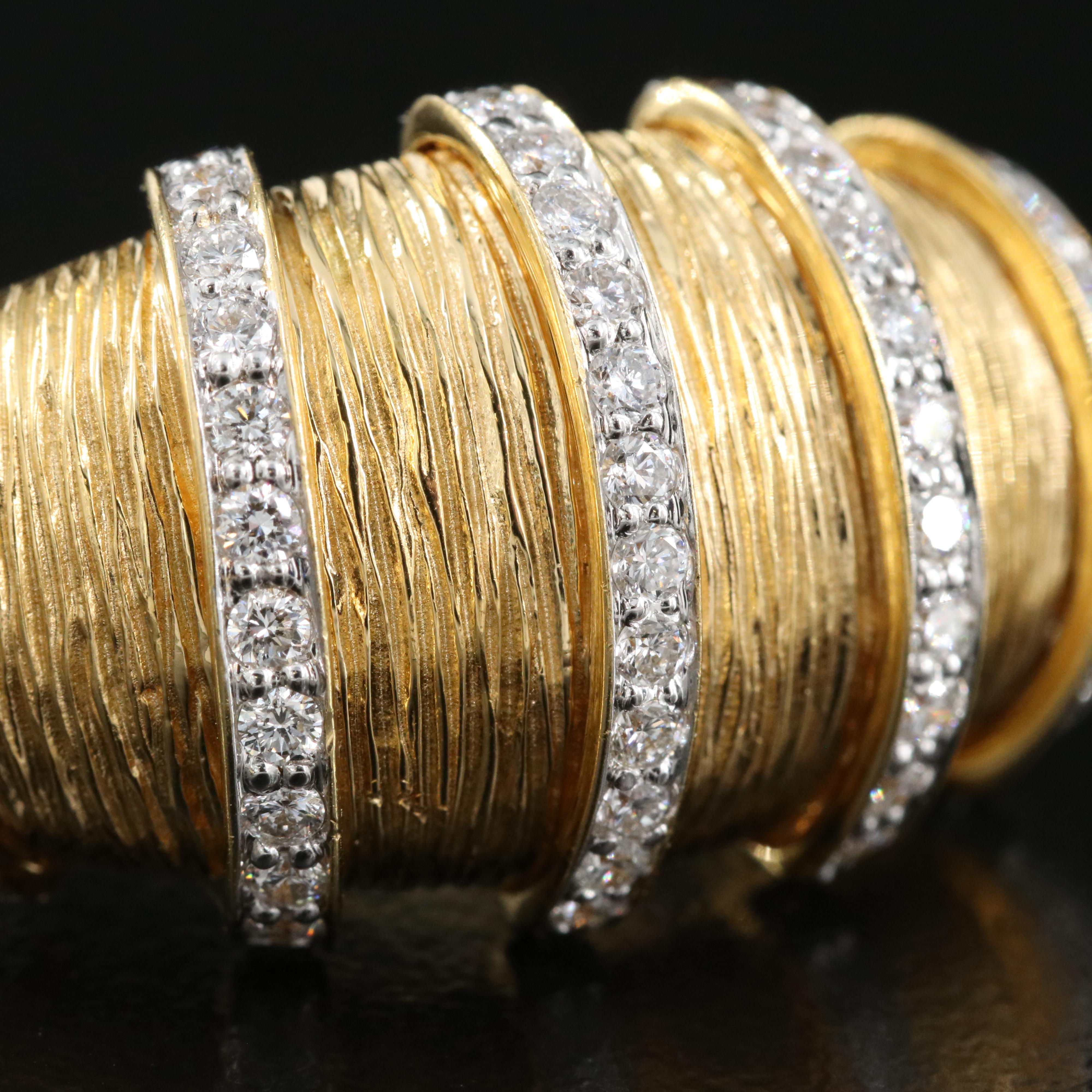 18K 1.98 CTW Diamond J Hoop Earrings