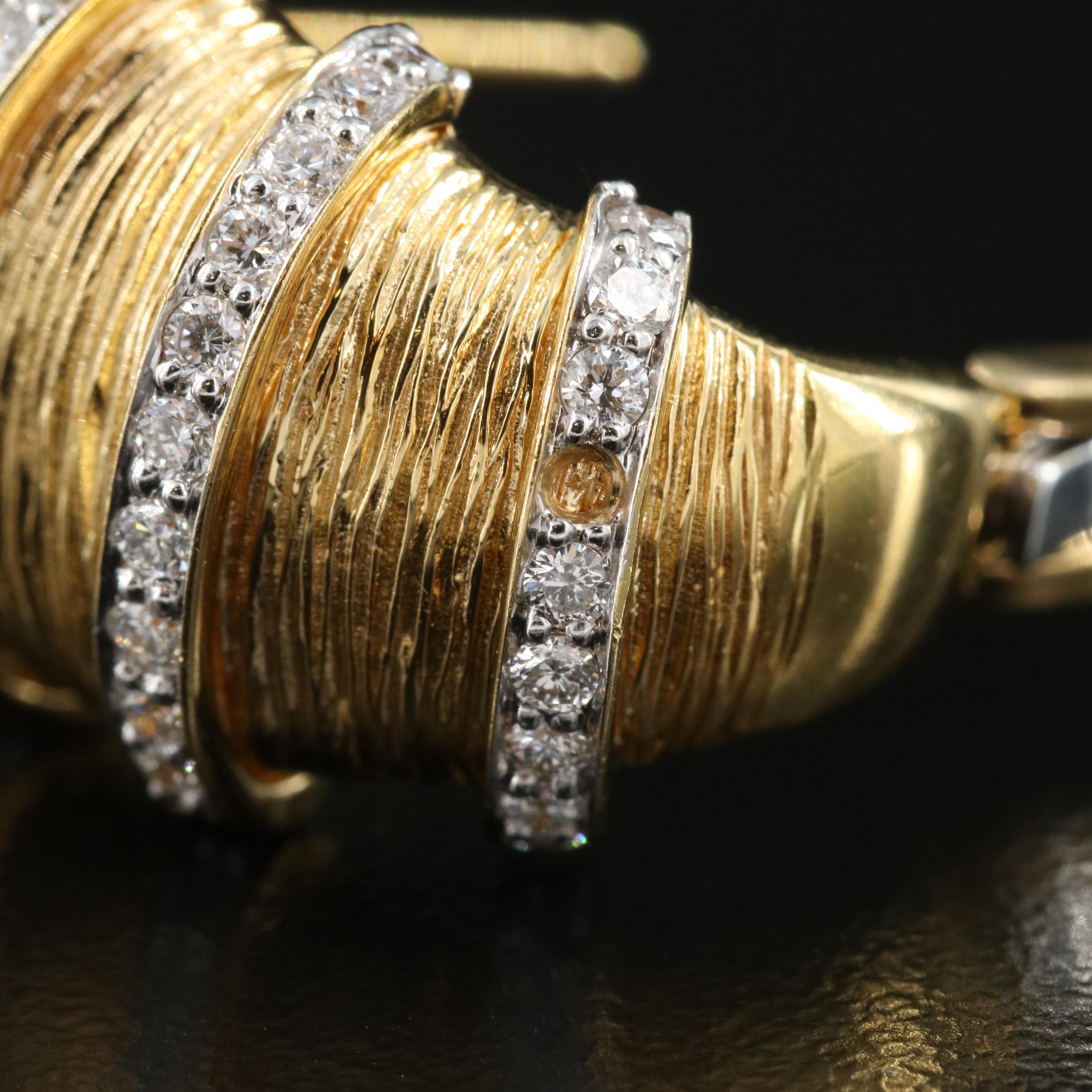 18K 1.98 CTW Diamond J Hoop Earrings