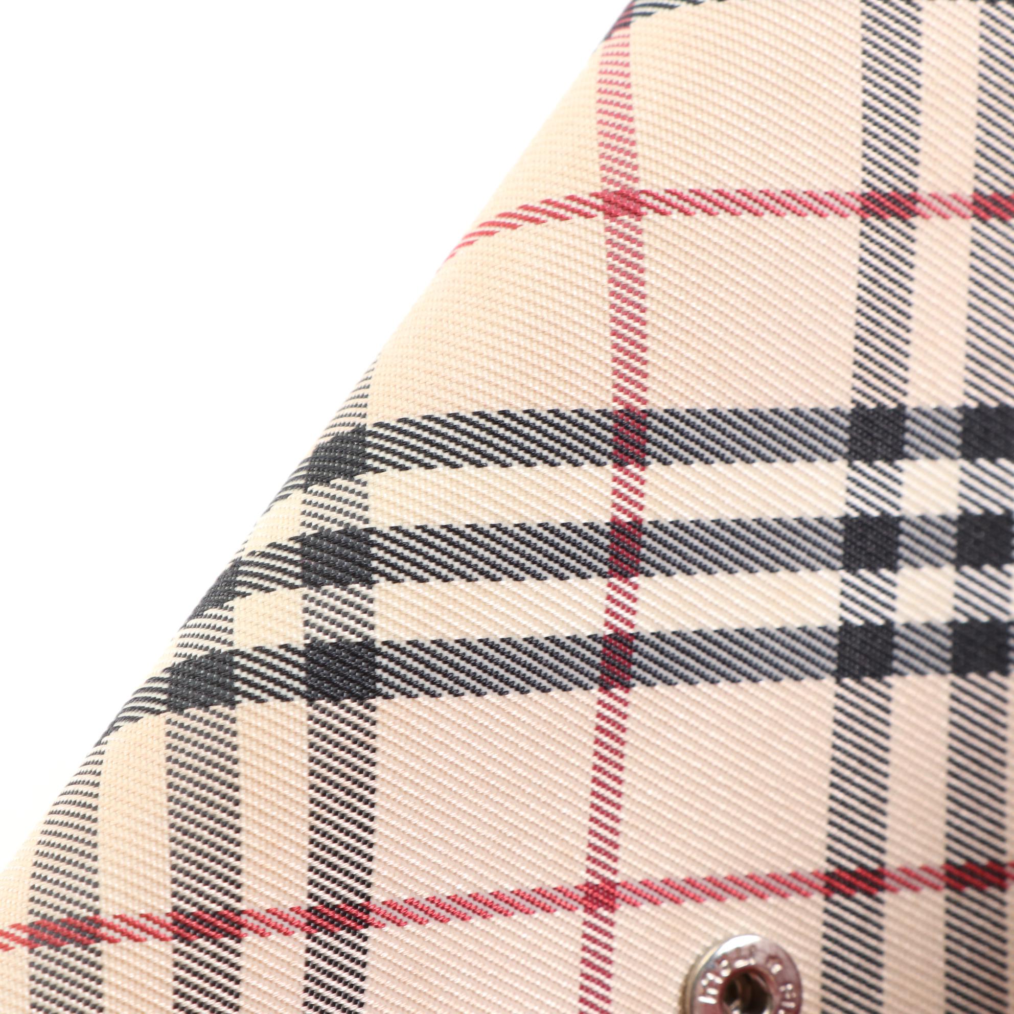 Burberry Continental Wallet in "Nova Check" Nylon Canvas and Saffiano Leather