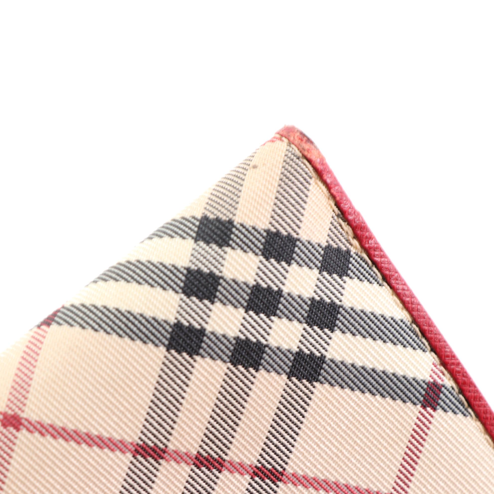 Burberry Continental Wallet in "Nova Check" Nylon Canvas and Saffiano Leather