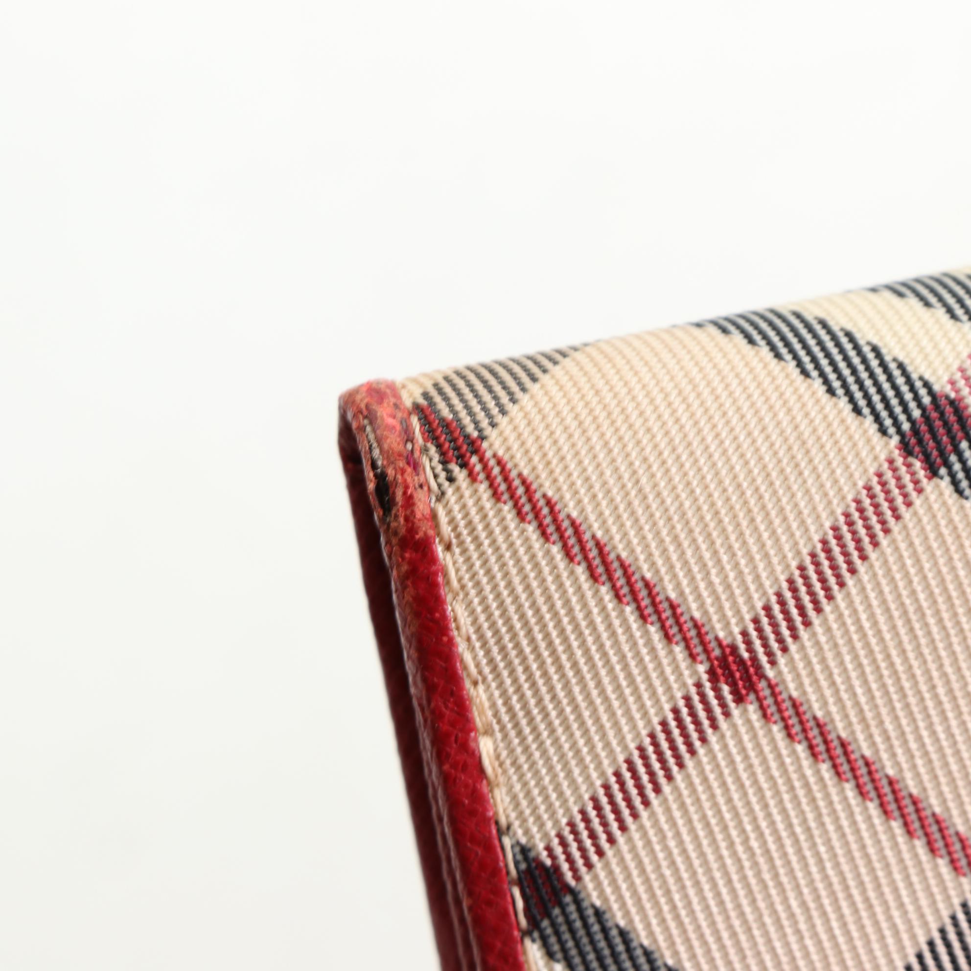 Burberry Continental Wallet in "Nova Check" Nylon Canvas and Saffiano Leather