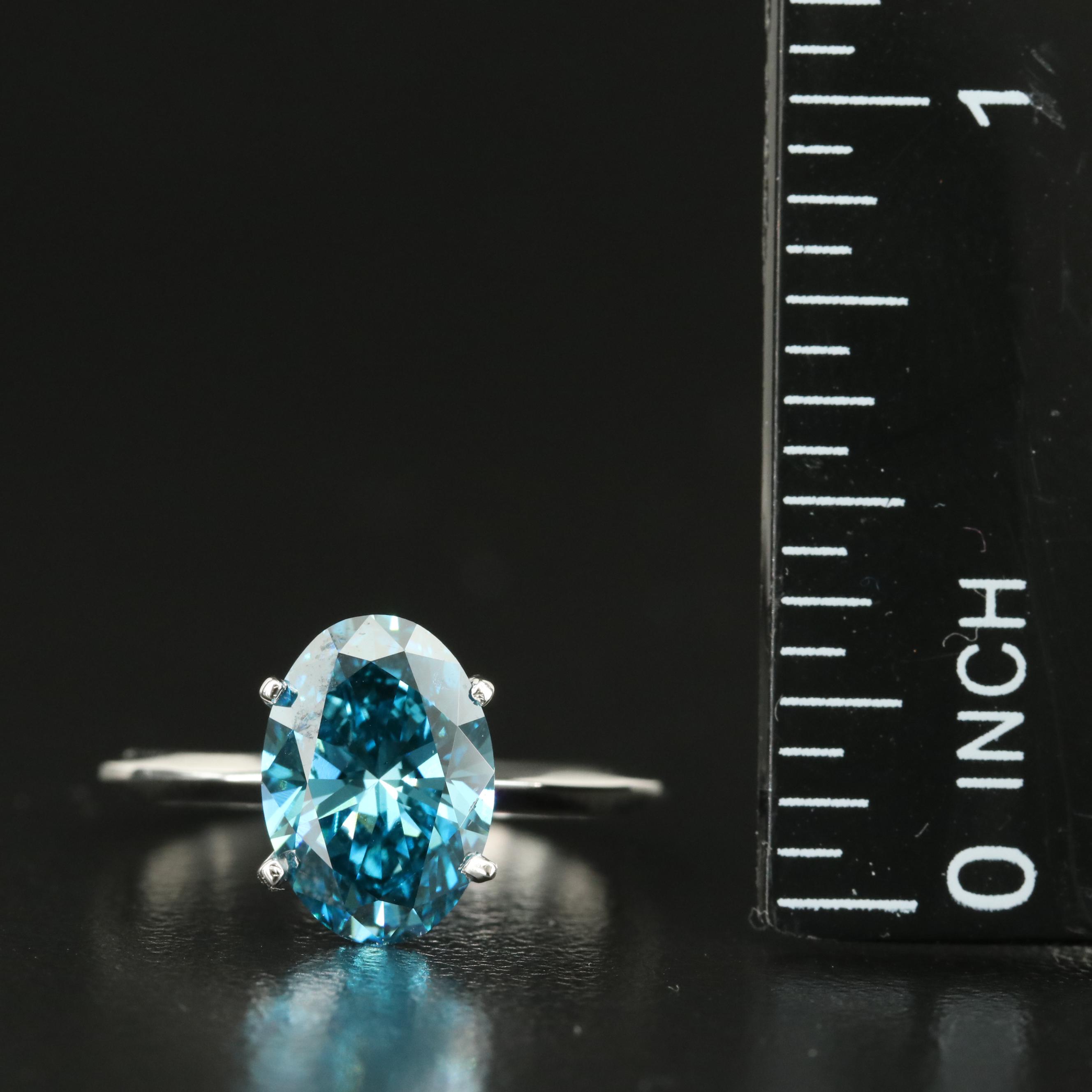 14K 2.15 CT Lab Grown Diamond Ring with Online Digital IGI Report