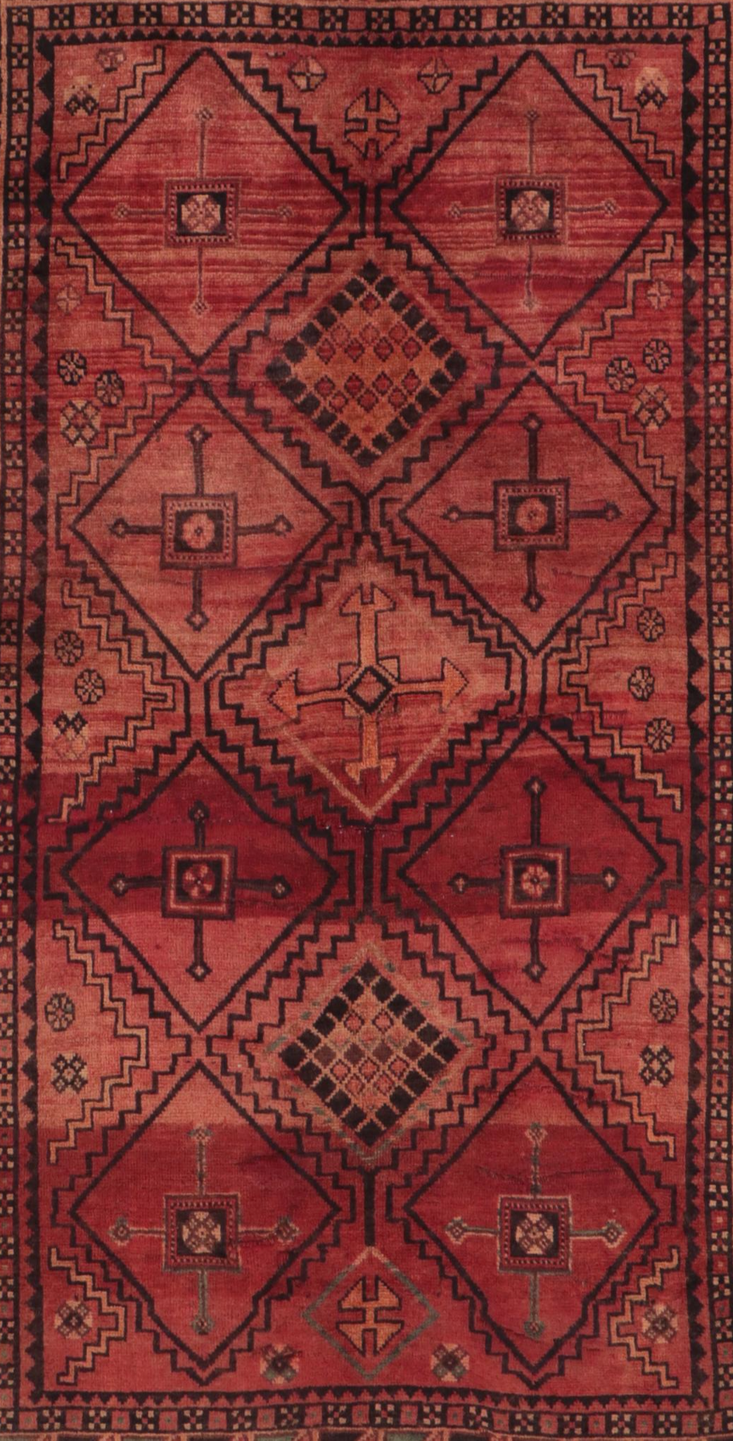 4'7 x 7'11 Hand-Knotted Persian Kurdish Area Rug