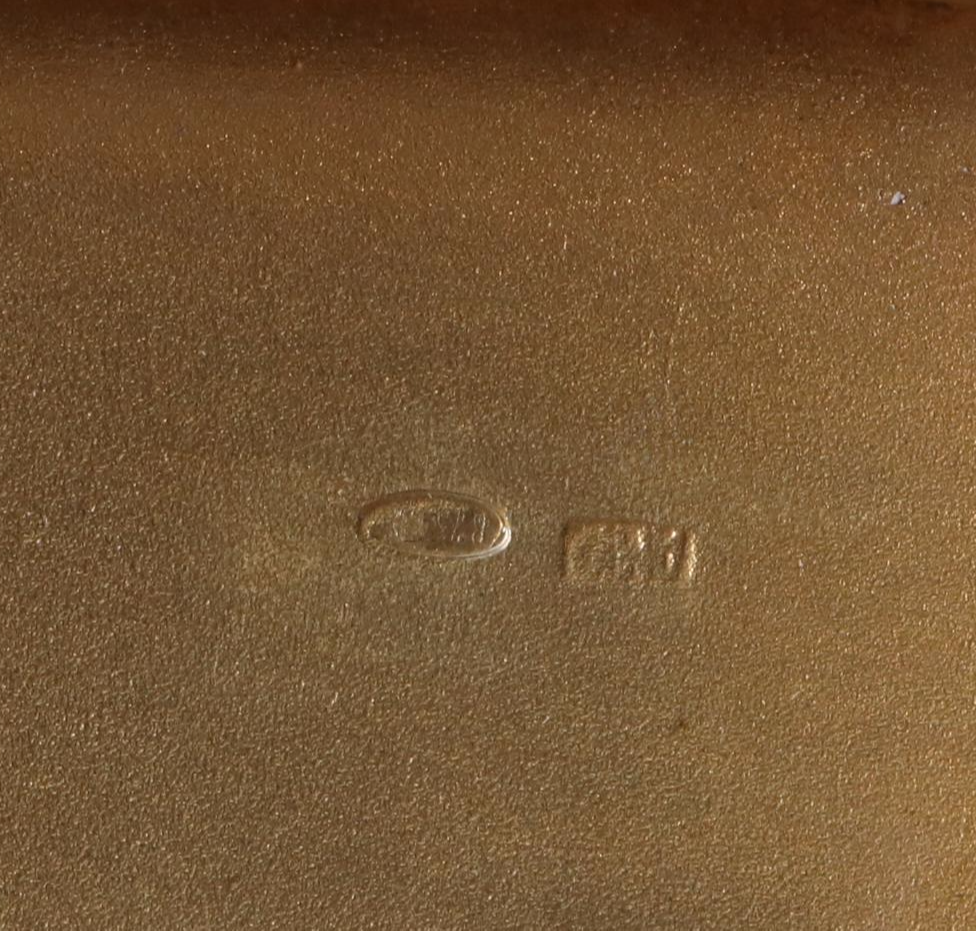 German Chased 875 Silver Cigarette Case, Early 20th Century