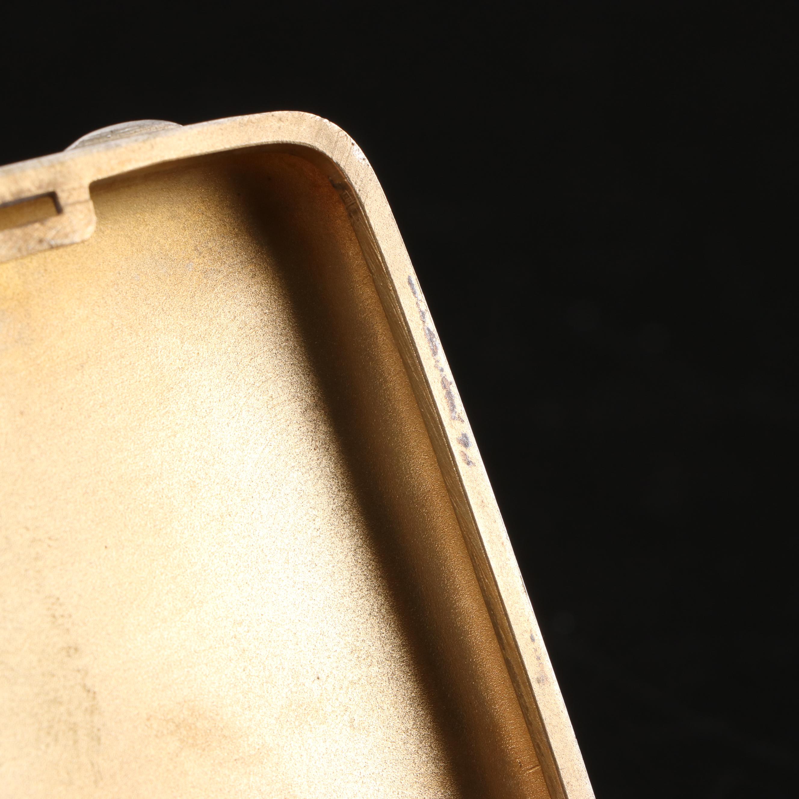 German Chased 875 Silver Cigarette Case, Early 20th Century