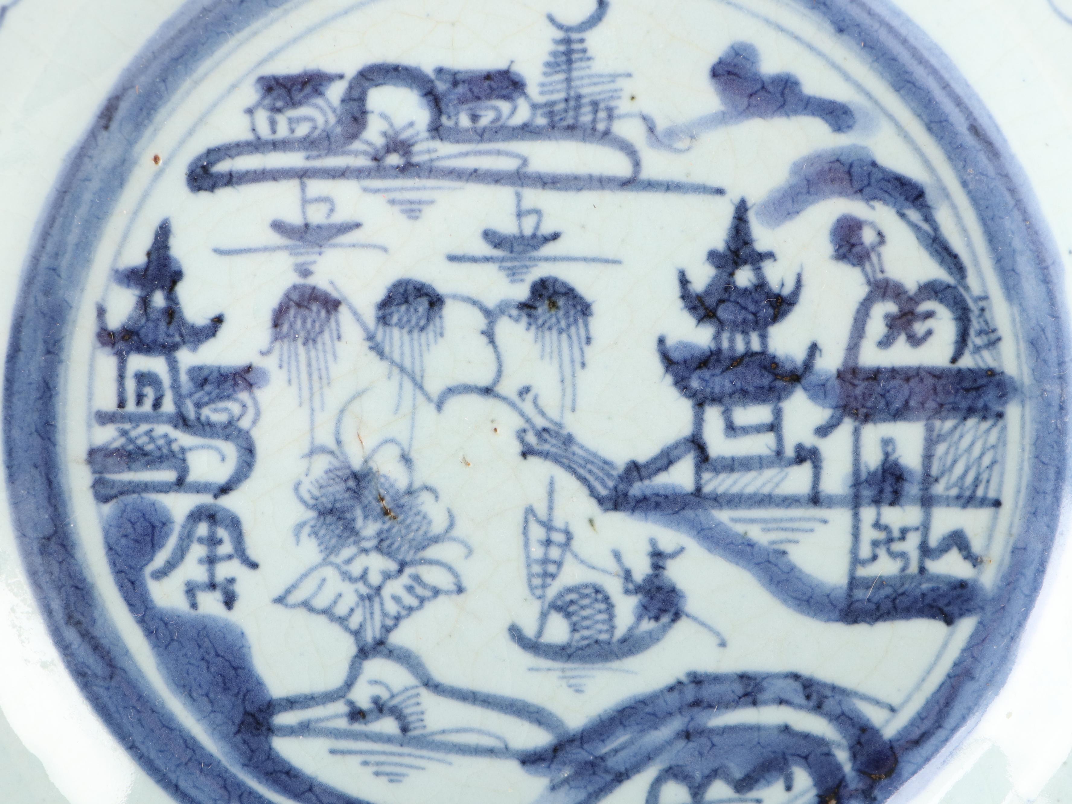 Chinese Export Porcelain Canton Plates, 19th Century