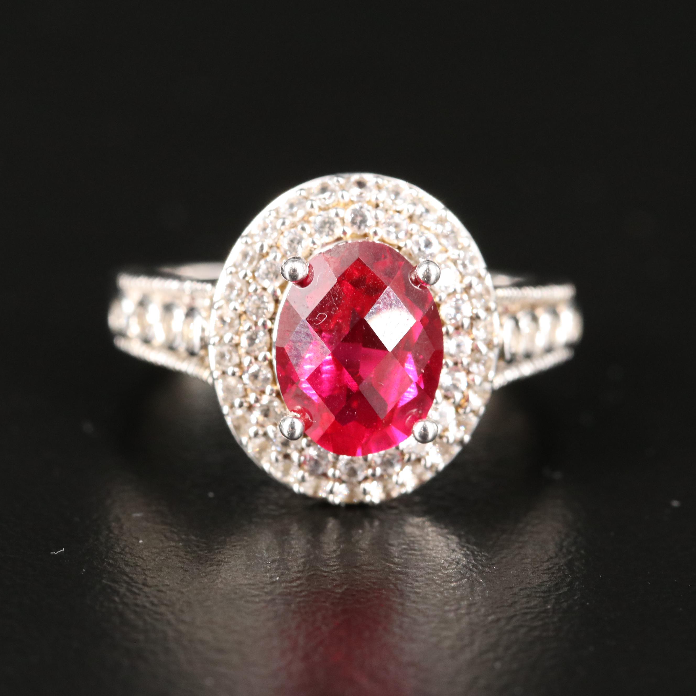 Sterling Ruby and Sapphire Ring