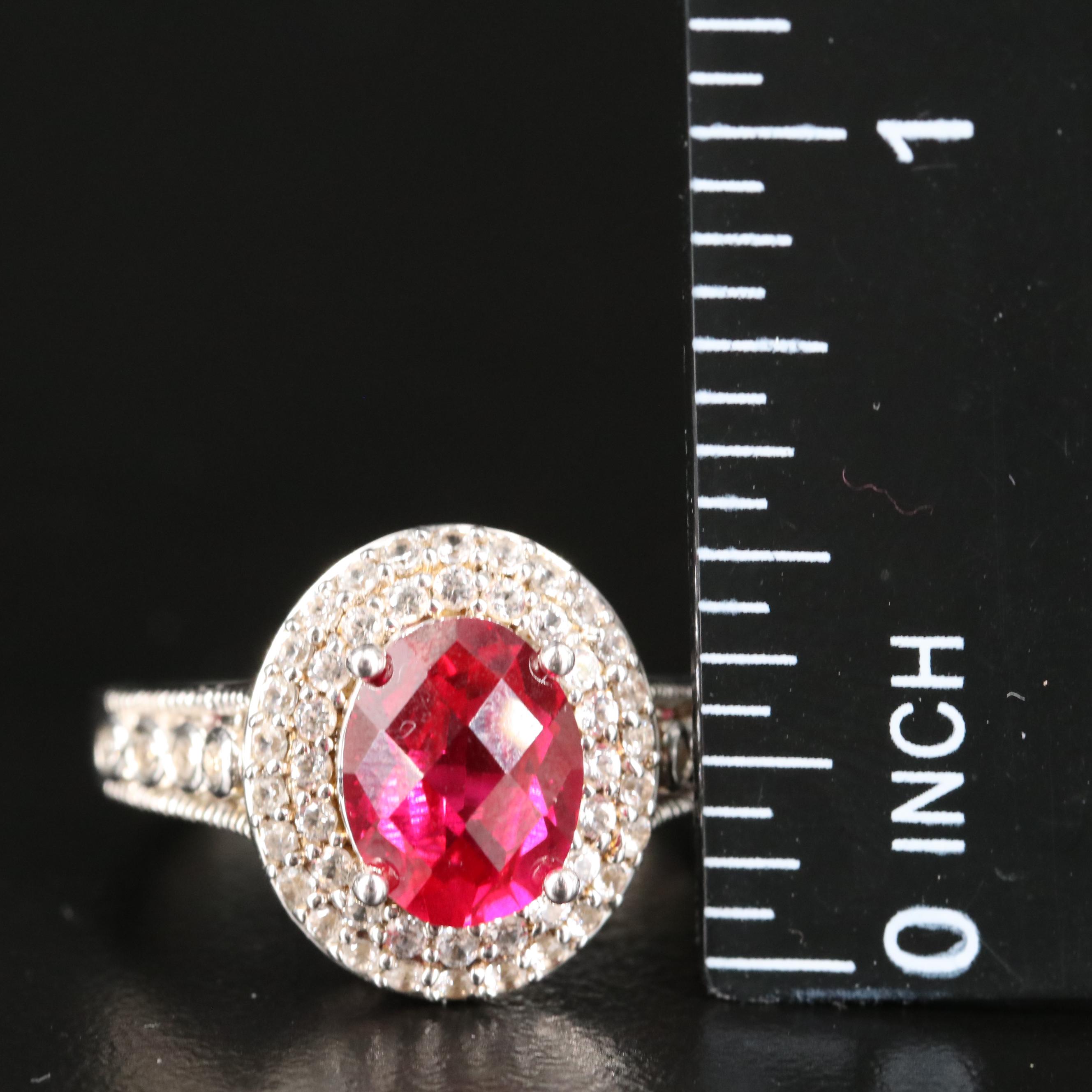 Sterling Ruby and Sapphire Ring