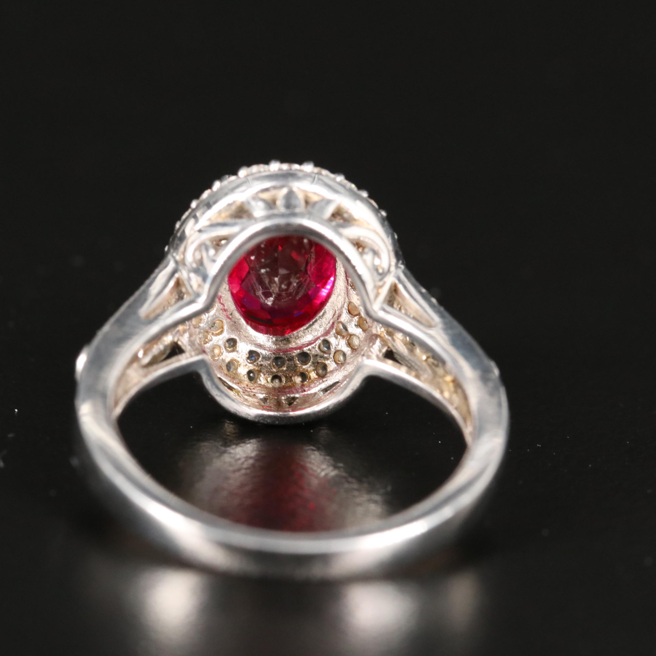 Sterling Ruby and Sapphire Ring