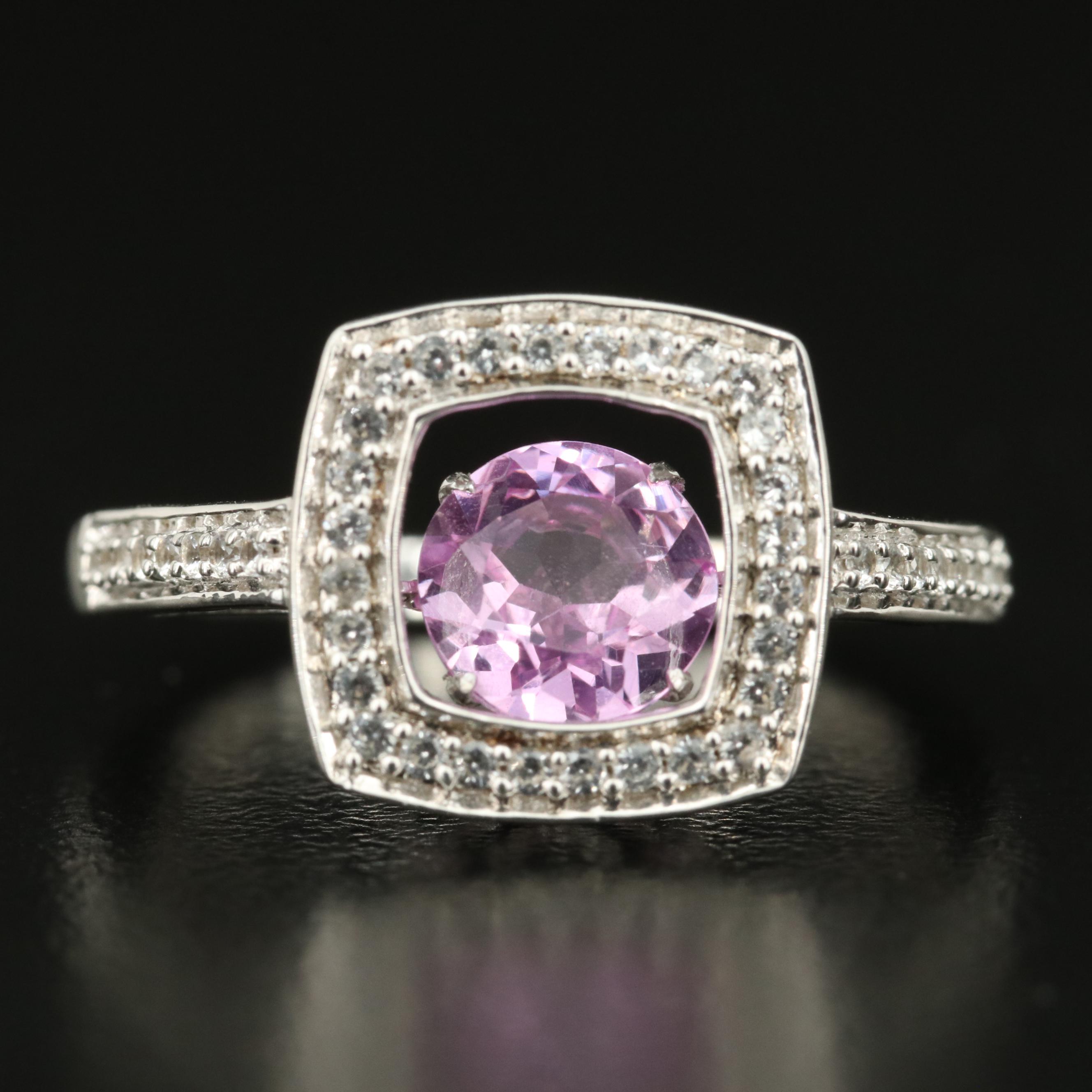 Sterling Sapphire and White Sapphire Shimmer Ring