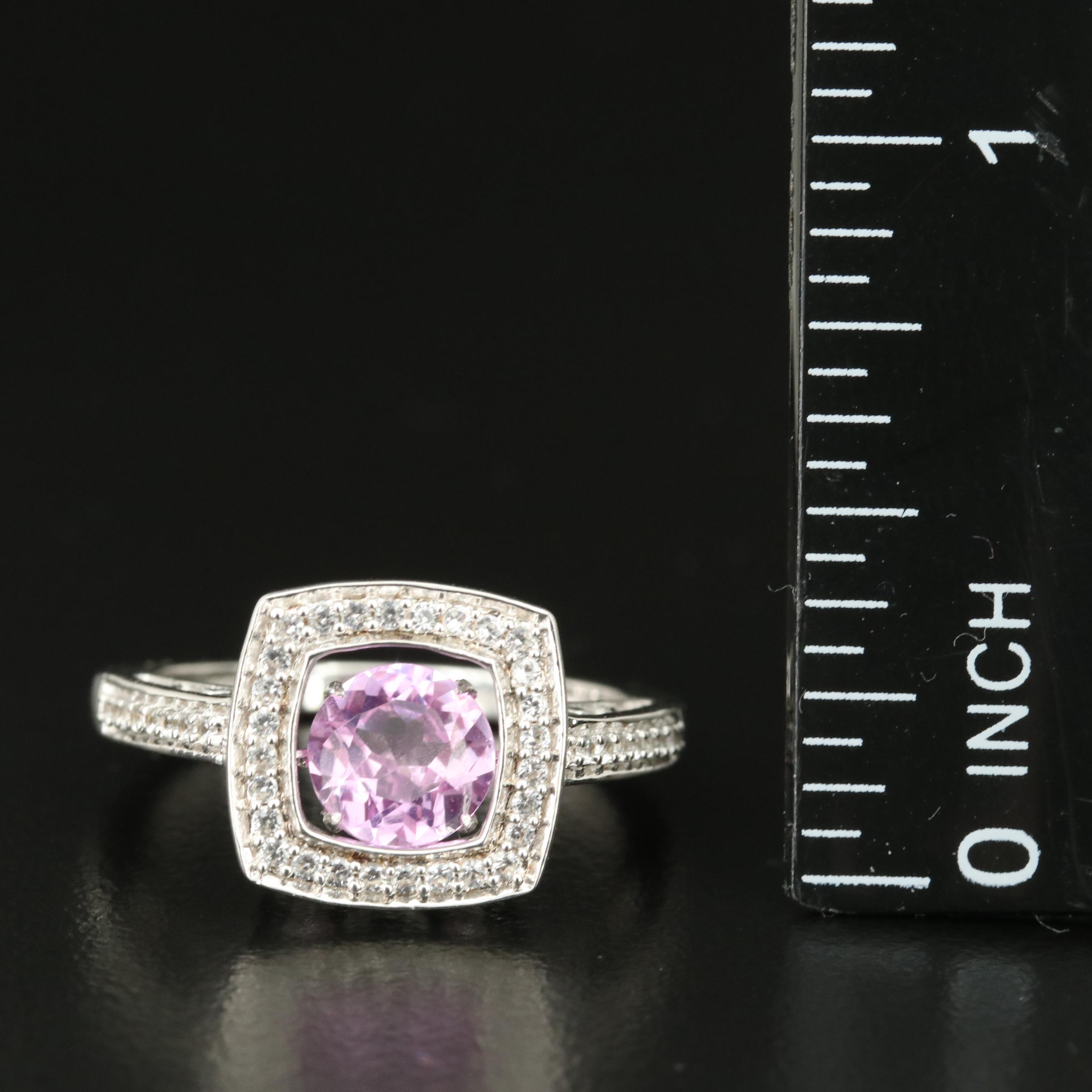 Sterling Sapphire and White Sapphire Shimmer Ring