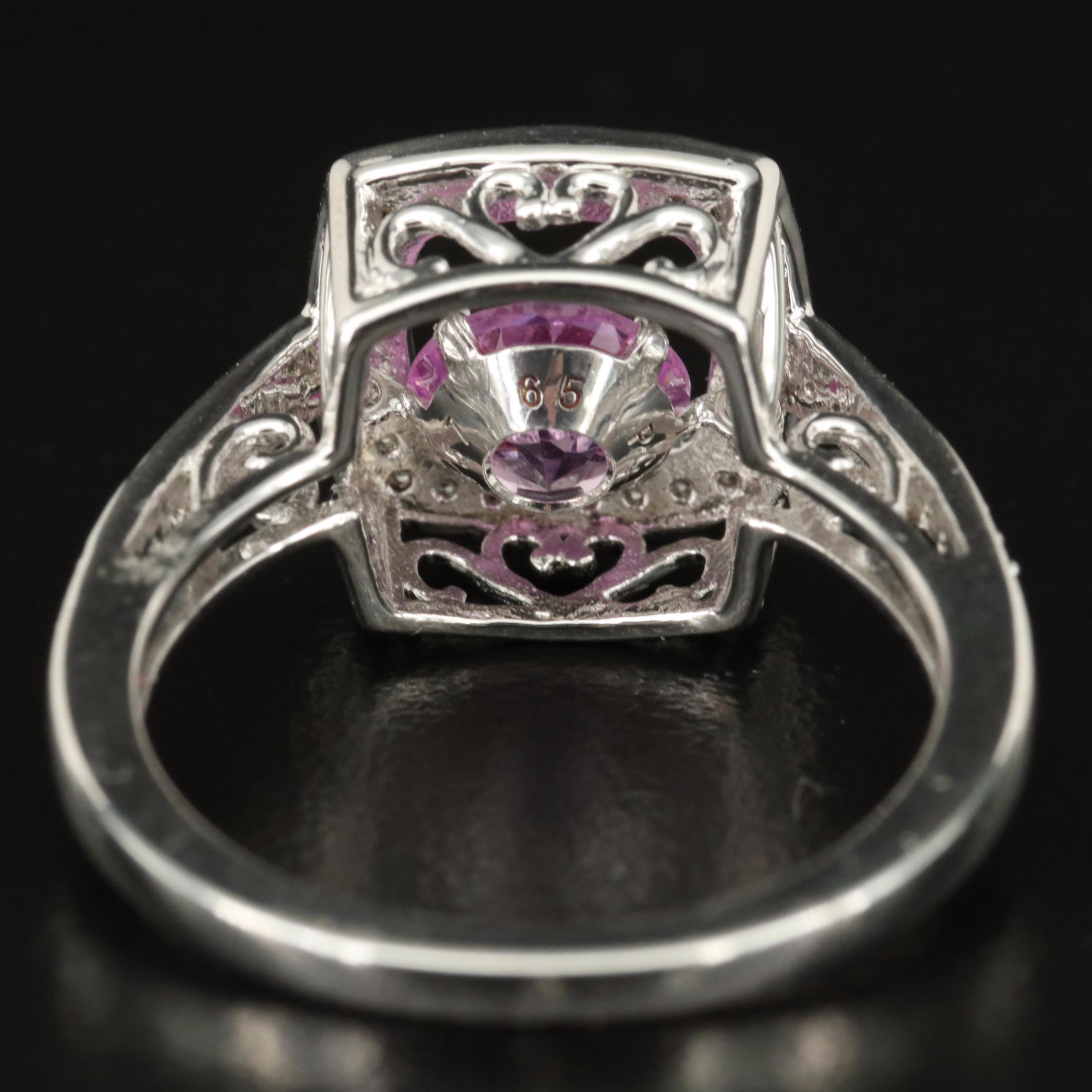 Sterling Sapphire and White Sapphire Shimmer Ring