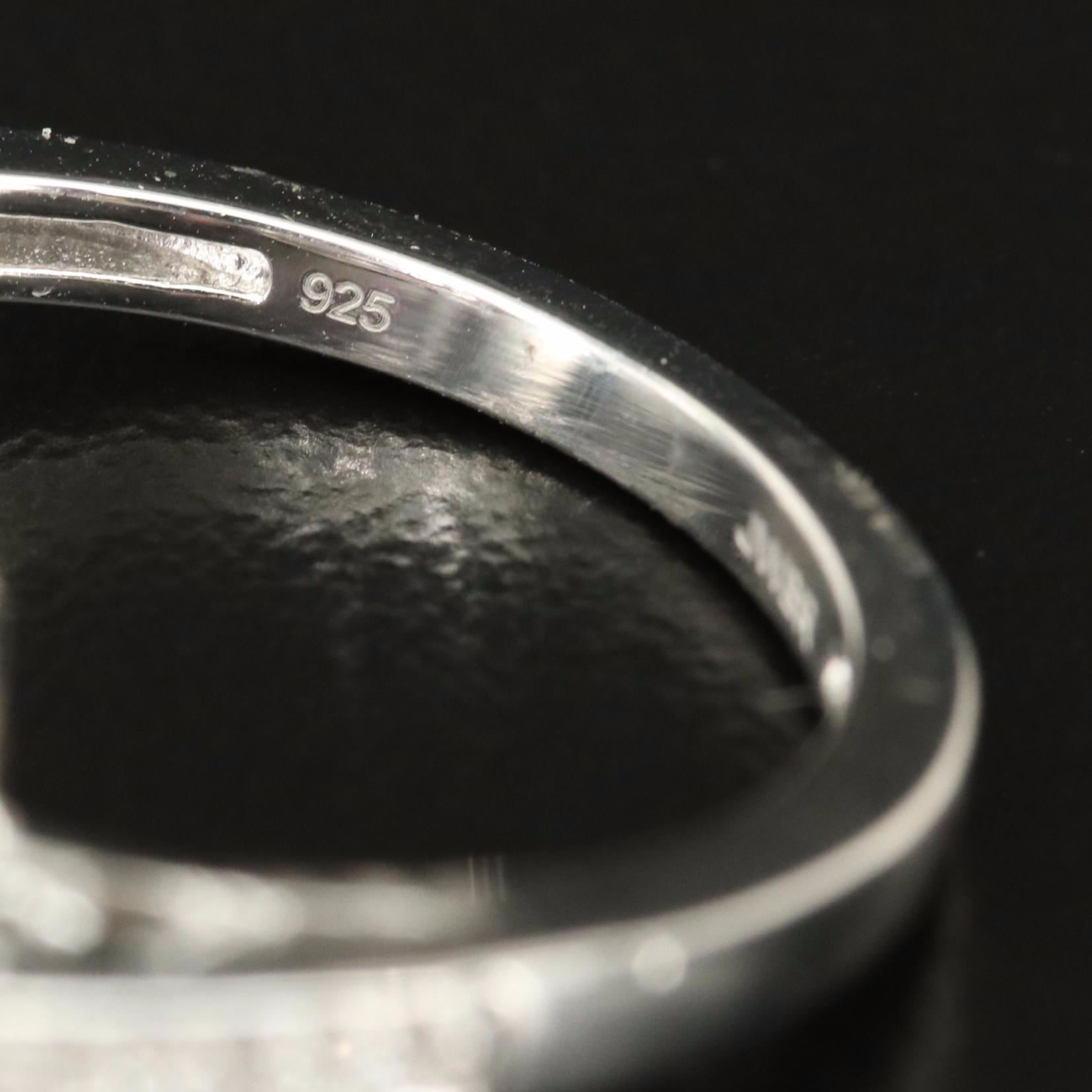 Sterling Sapphire and White Sapphire Shimmer Ring