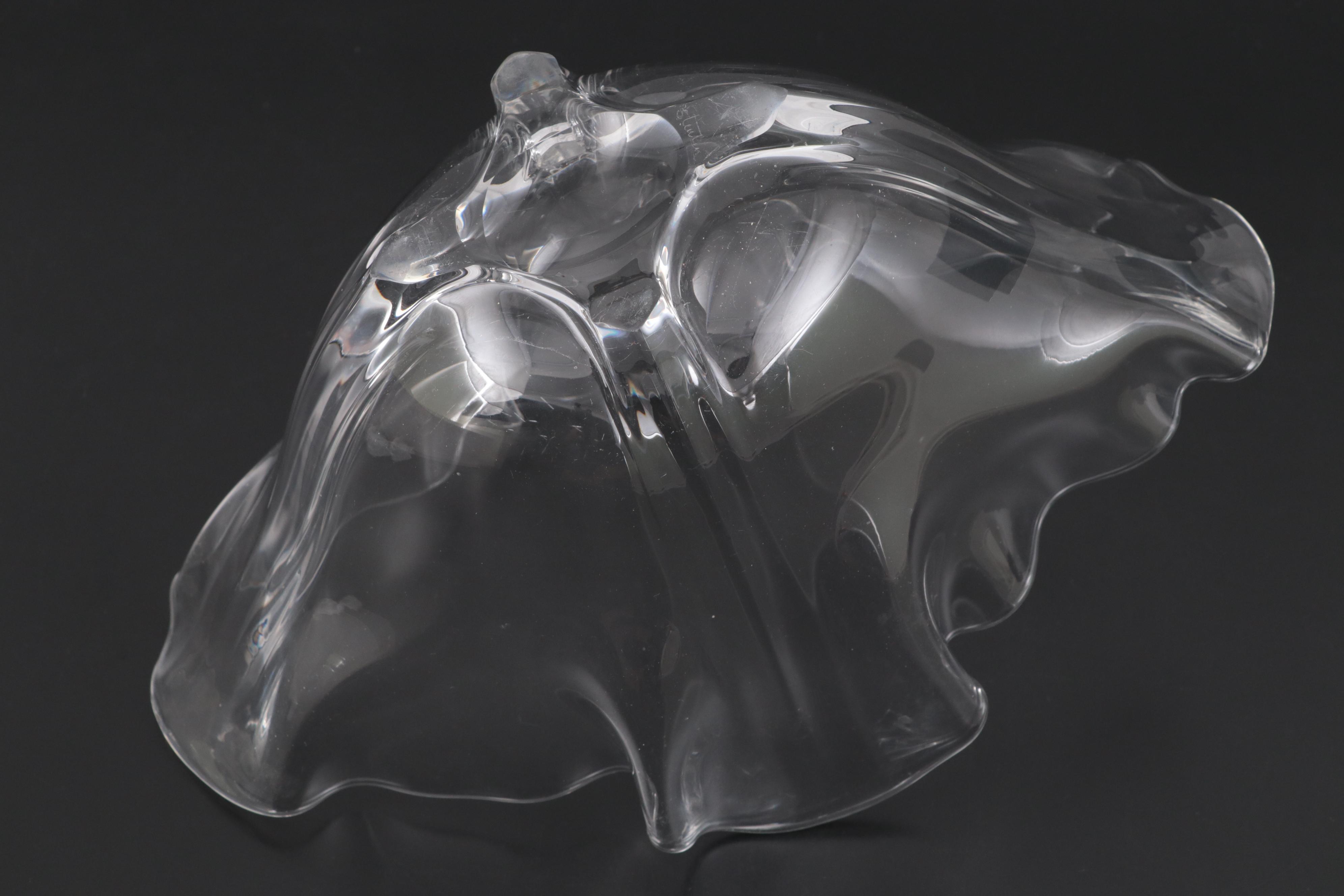 Steuben "Grotesque" Glass Bowl with Steuben Catalogs, 20th Century