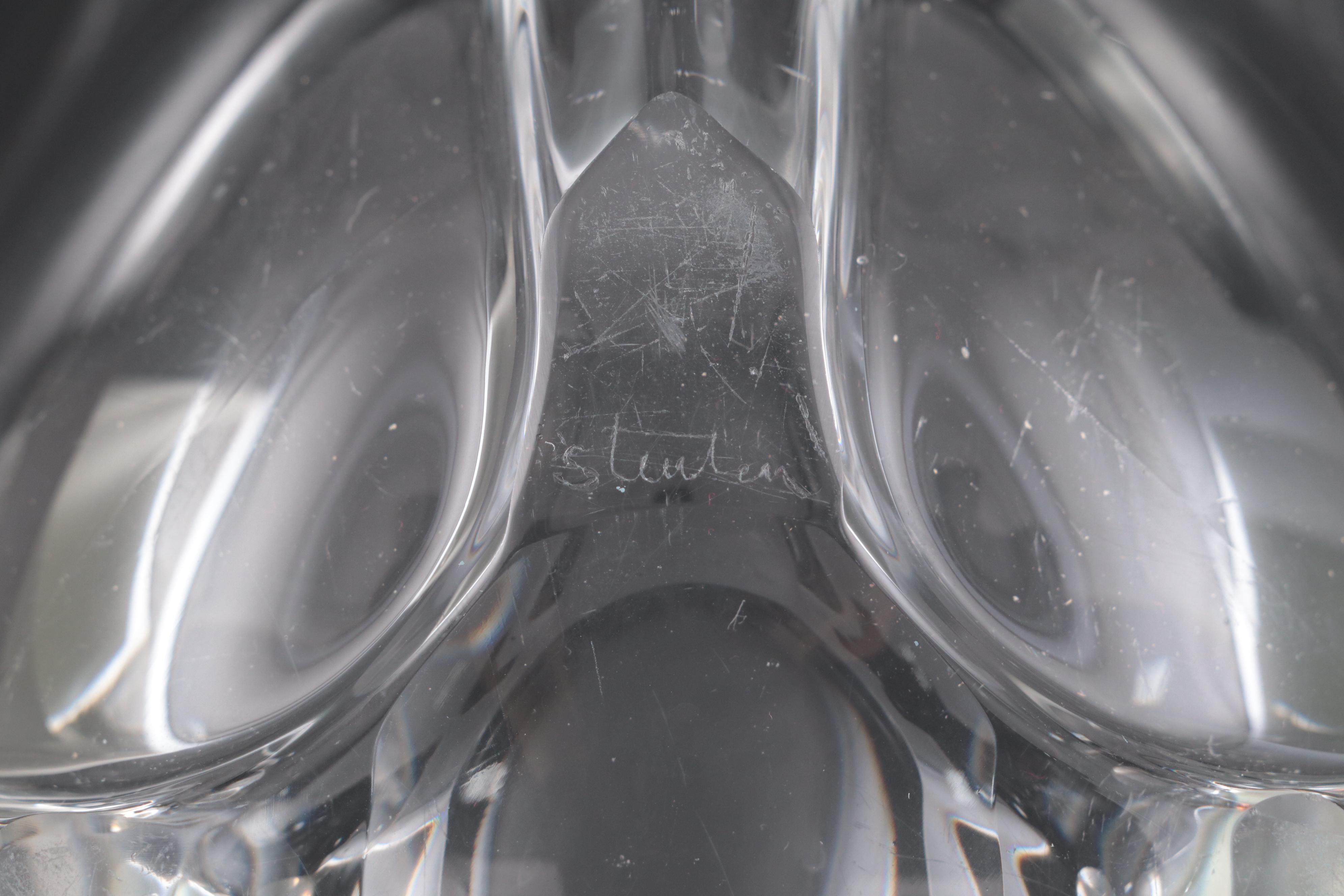 Steuben "Grotesque" Glass Bowl with Steuben Catalogs, 20th Century