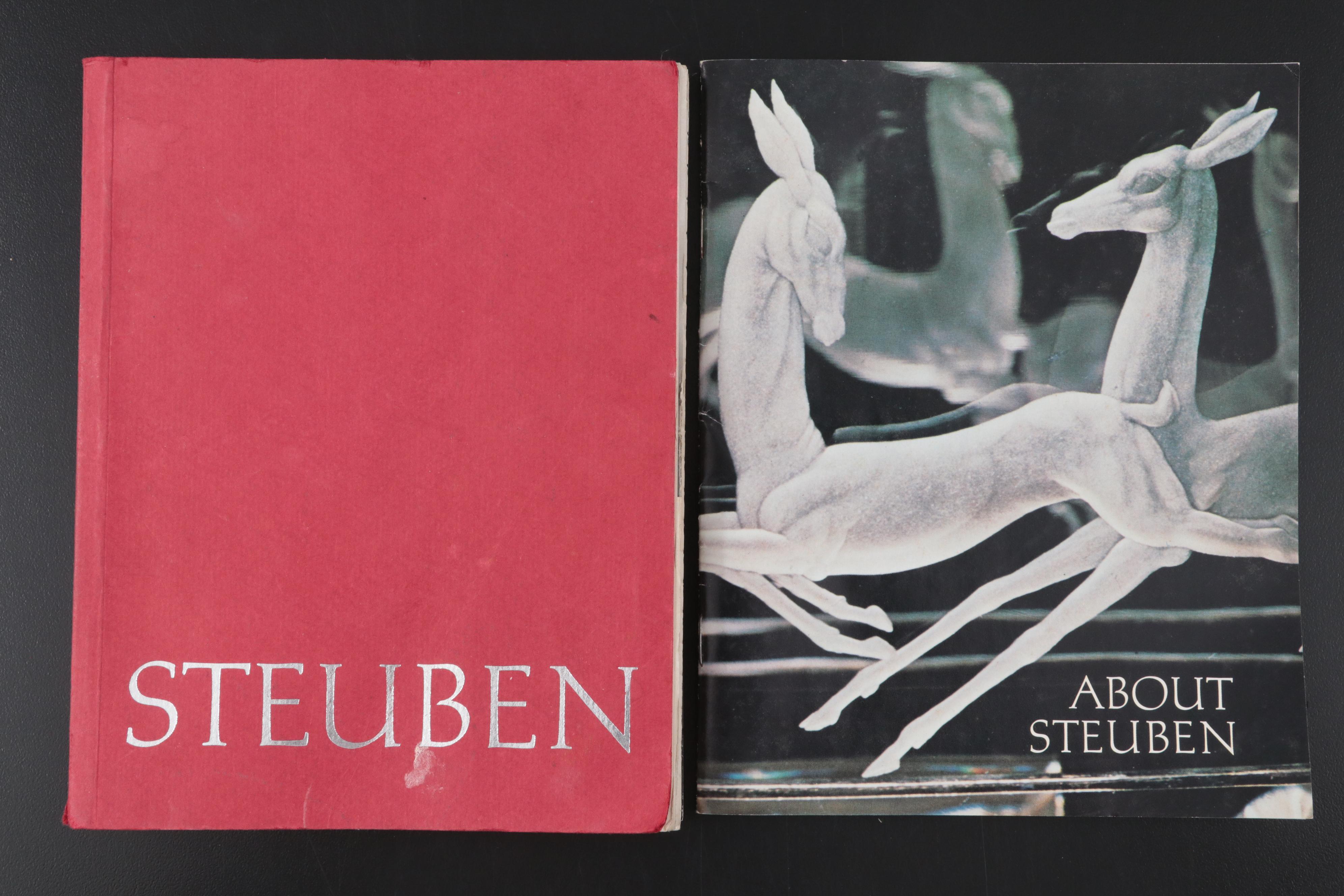 Steuben "Grotesque" Glass Bowl with Steuben Catalogs, 20th Century