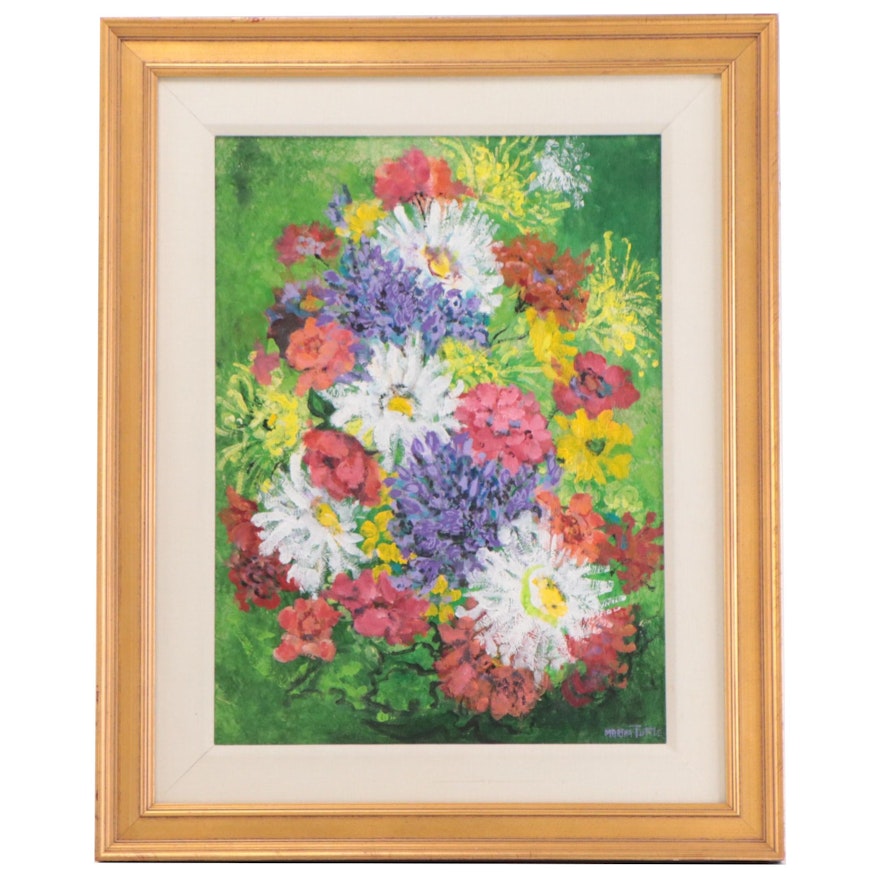 Martha Tuttle Floral Acrylic Painting