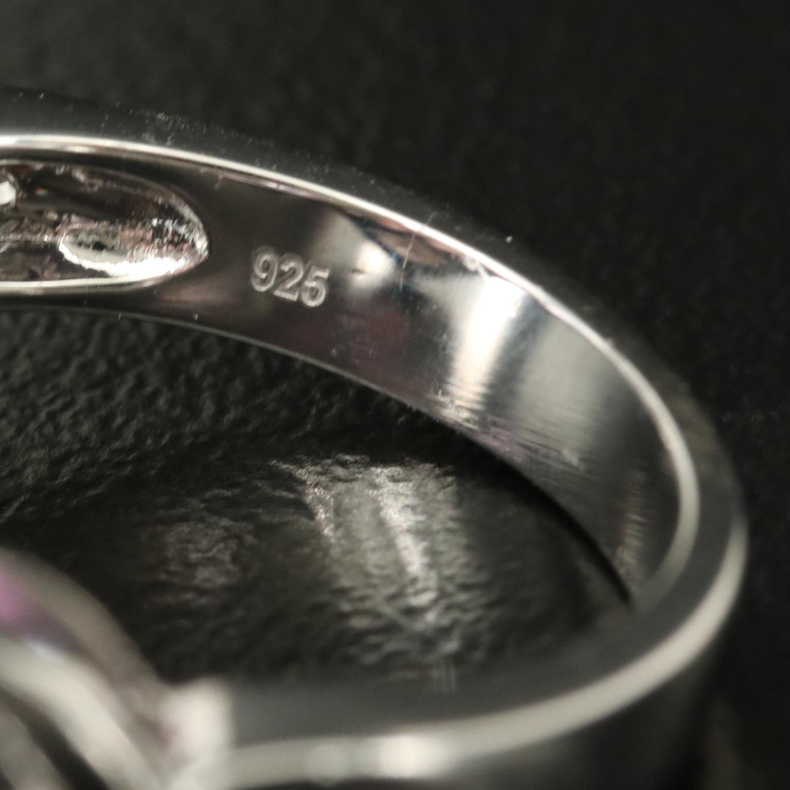 Sterling Opal, Sapphire and White Sapphire Ring