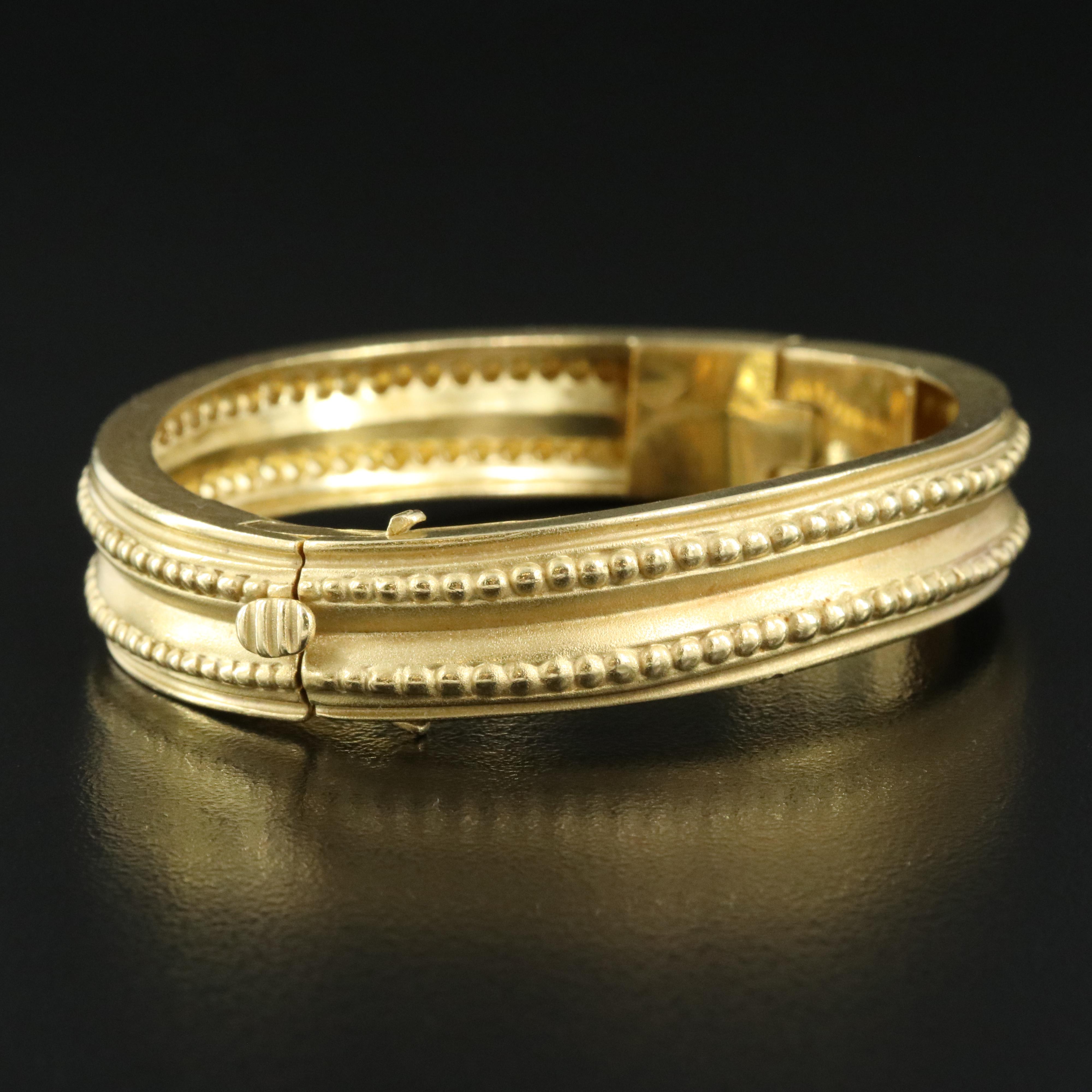 Vintage Vahe Naltchayan 18K Hinged Bangle
