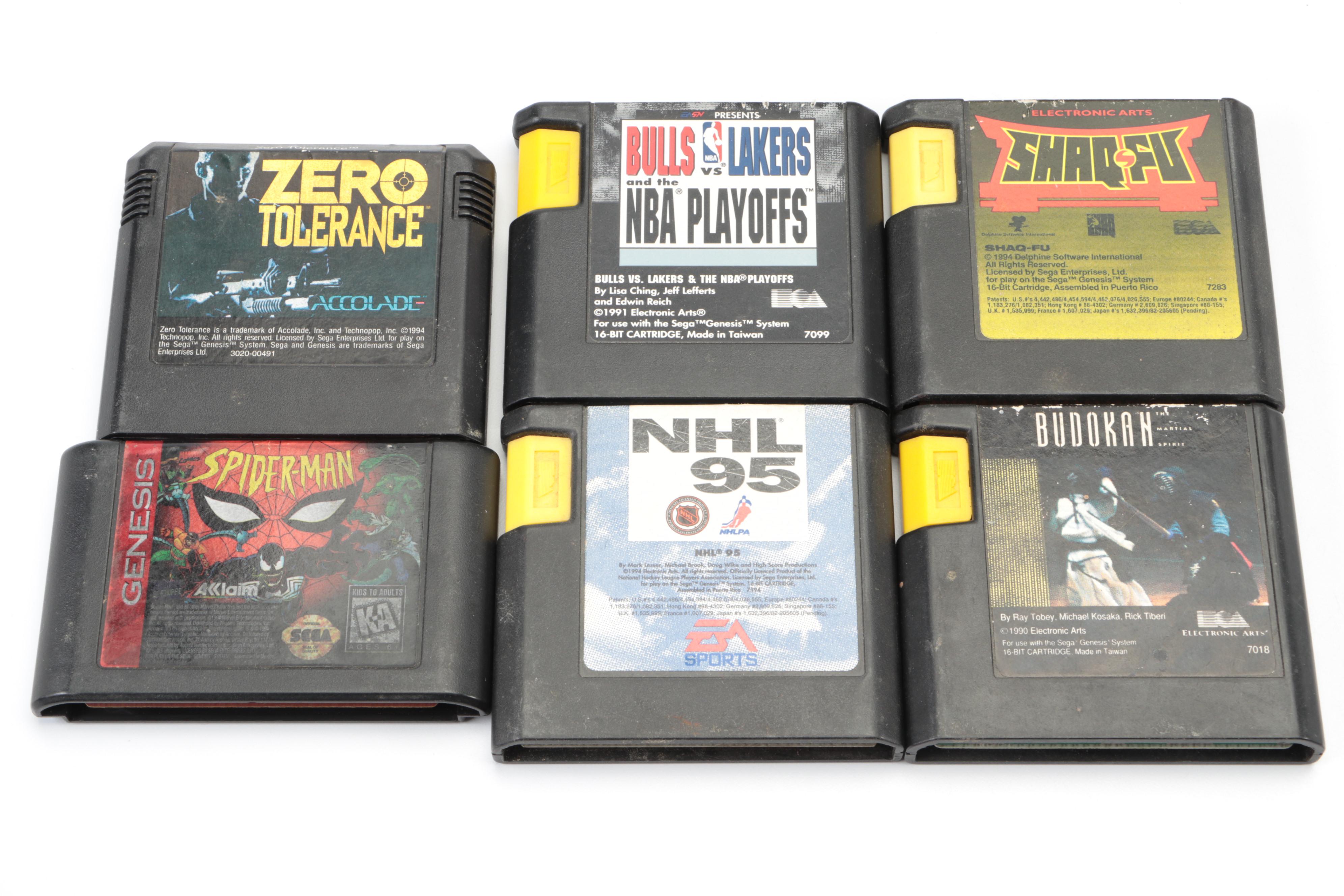 Sega Genesis Console with Spider-Man, Zero Tolerance, Budokan, and More